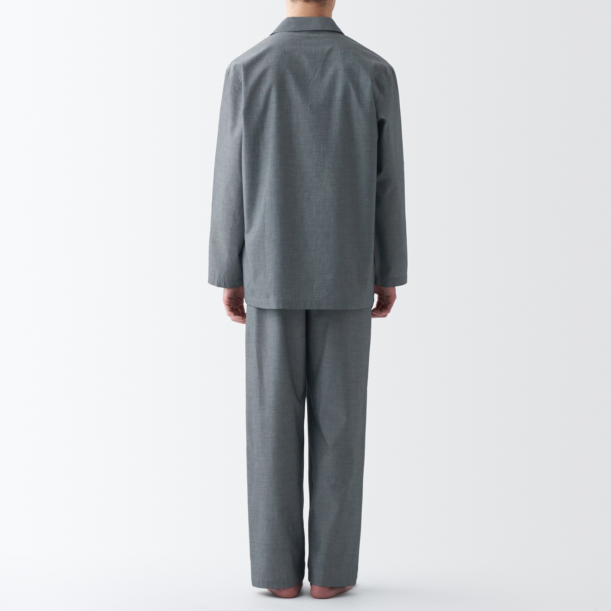 【年中着られる定番】綿ブロード　長袖パジャマ