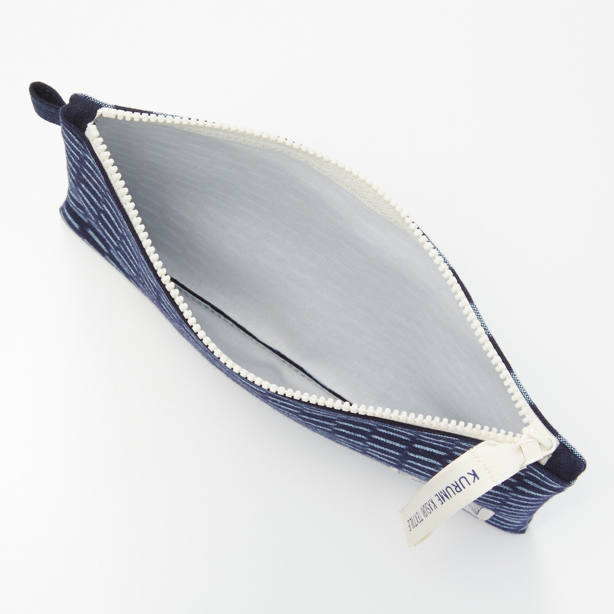 久留米絣　カラーケース　紺／ブルー