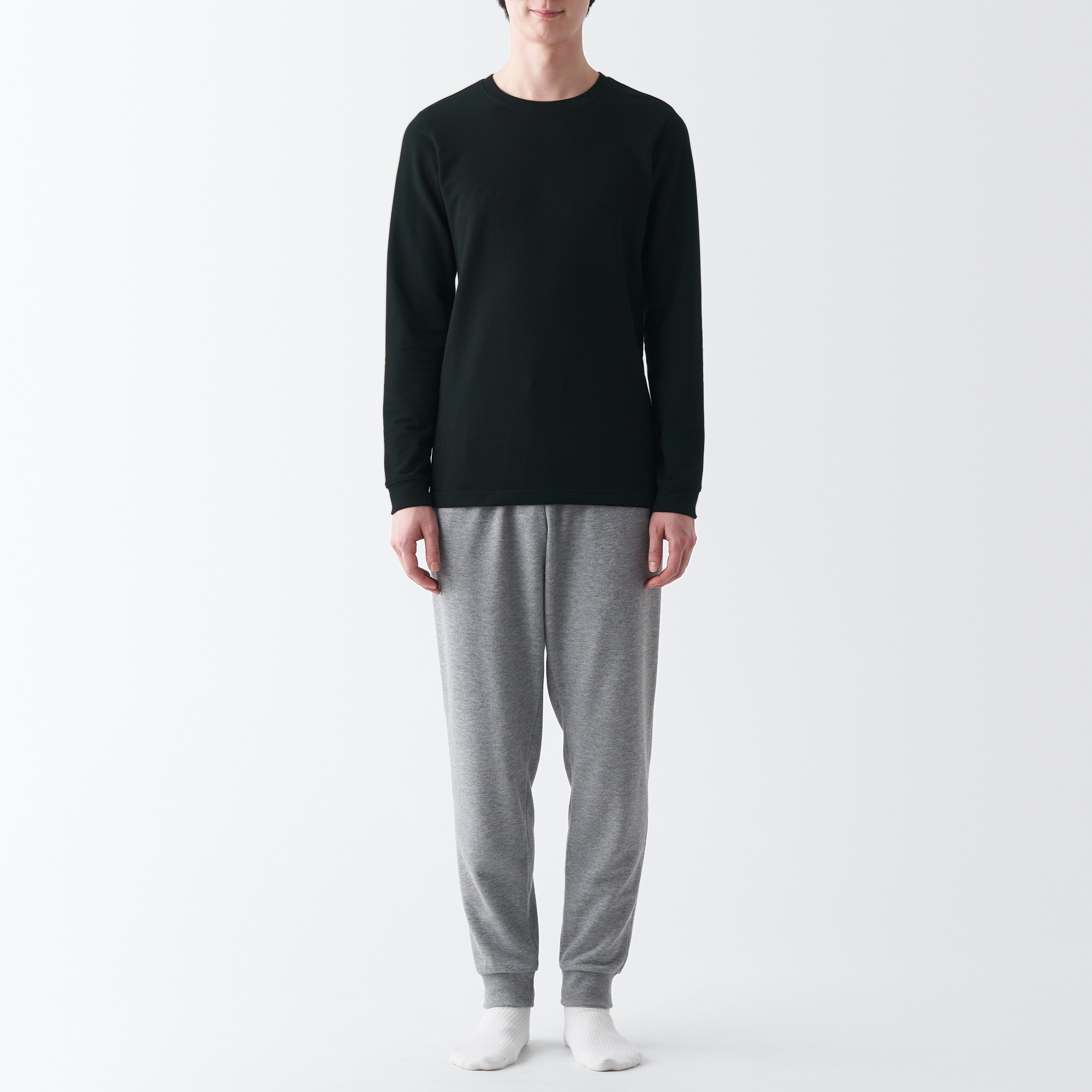 あったか綿　厚手　クルーネック長袖Ｔシャツ