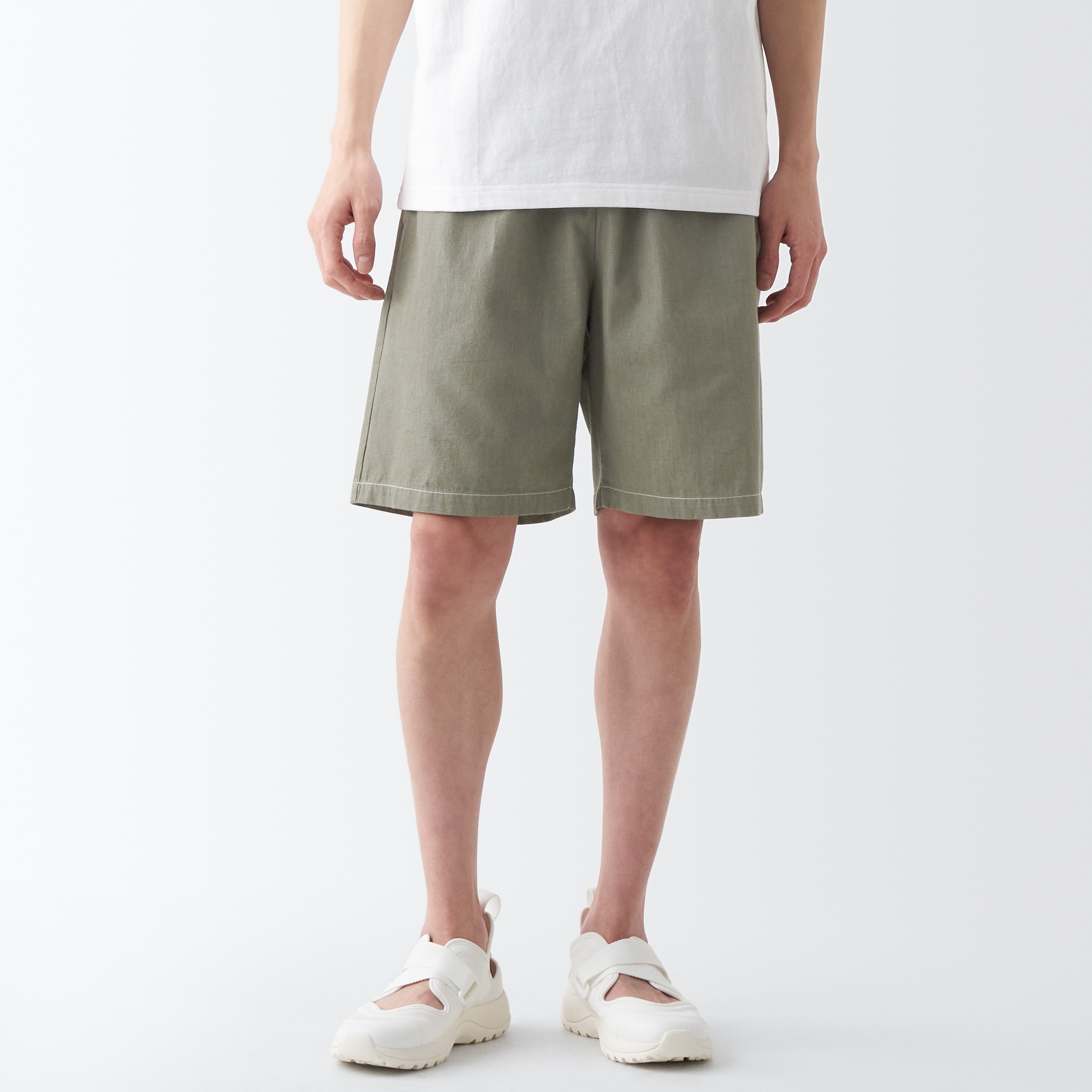 シャンブレーイージーショートパンツ