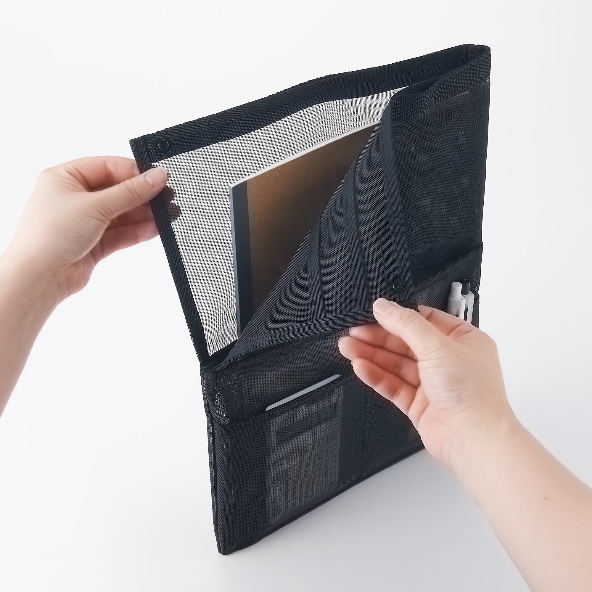 【Ａ４サイズ用】ナイロンメッシュバッグインバッグ　タテ型