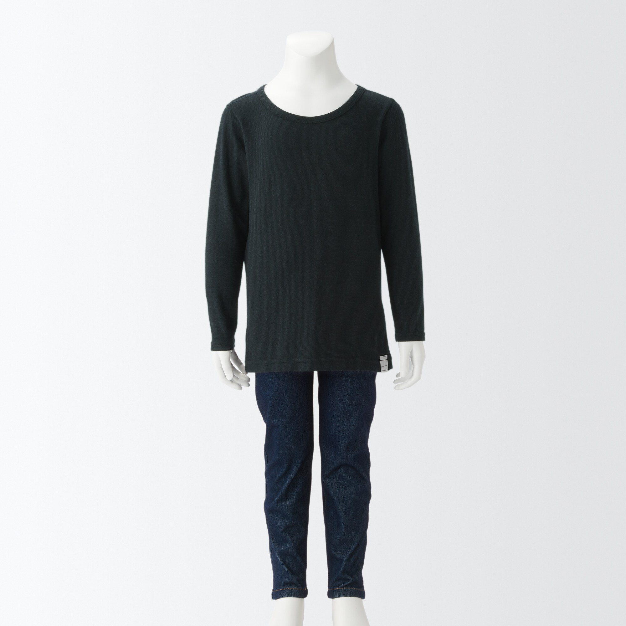 あったか綿　クルーネック長袖Ｔシャツ（キッズ）