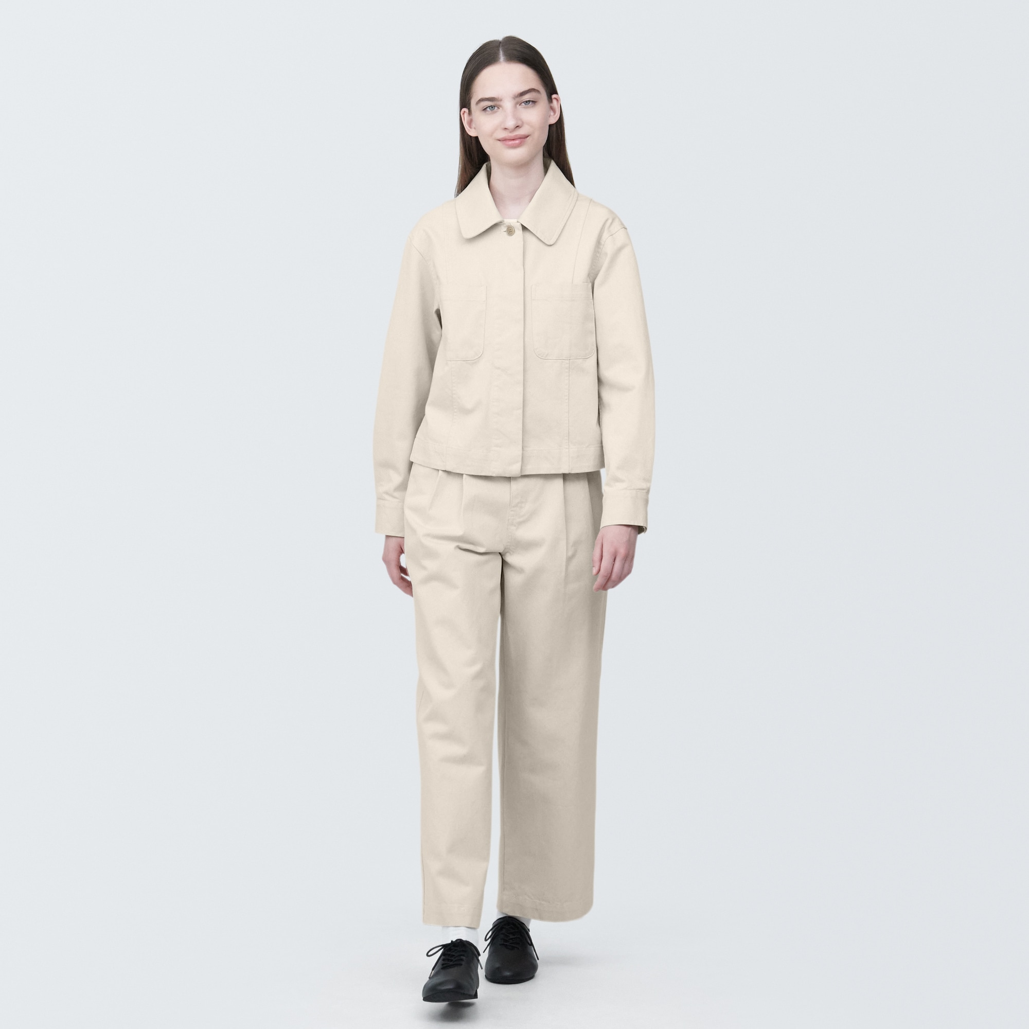 婦人　木の実から作ったカポック混シャツジャケット