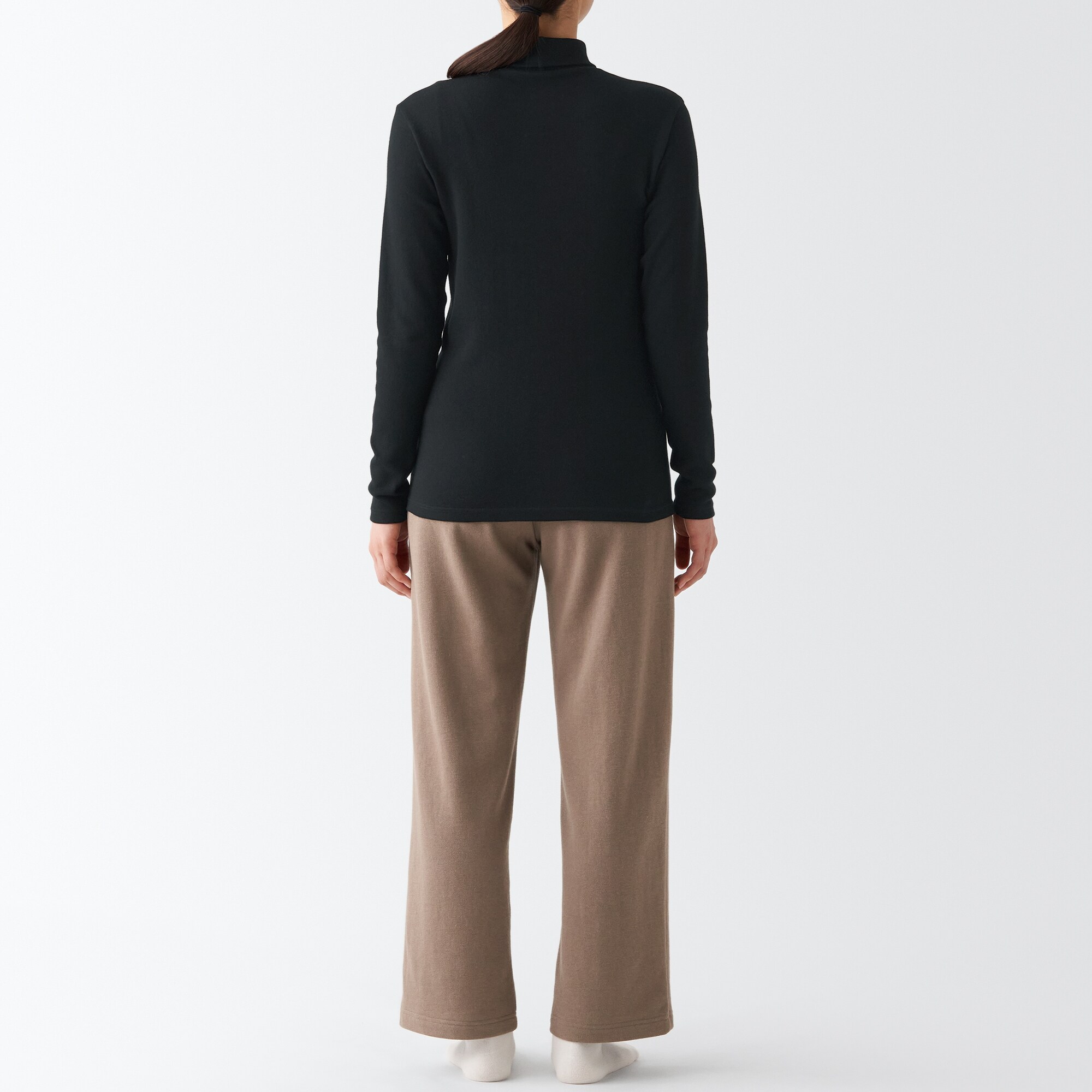 あったか綿　厚手　タートルネック長袖Ｔシャツ