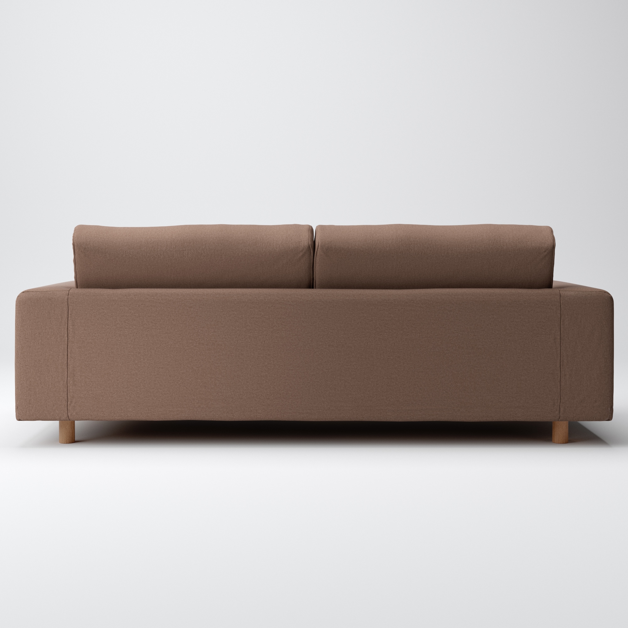 【カバー】麻綿平織ソファ本体・３シーター・ウレタン・ポケットコイル用カバー／生成