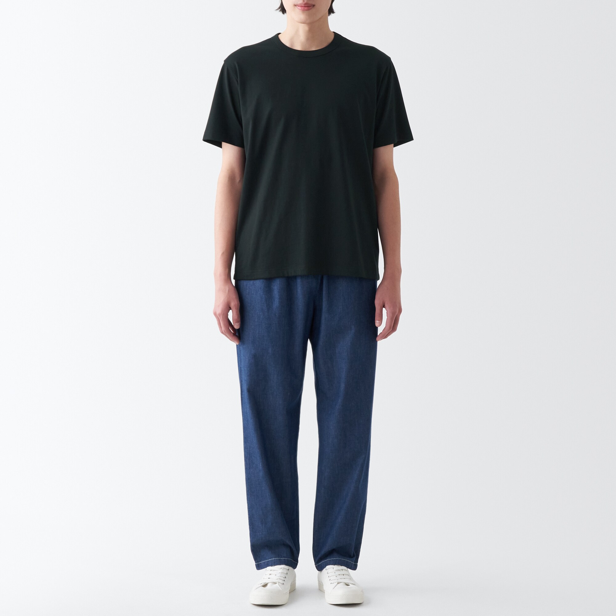 天竺編みクルーネック半袖Ｔシャツ