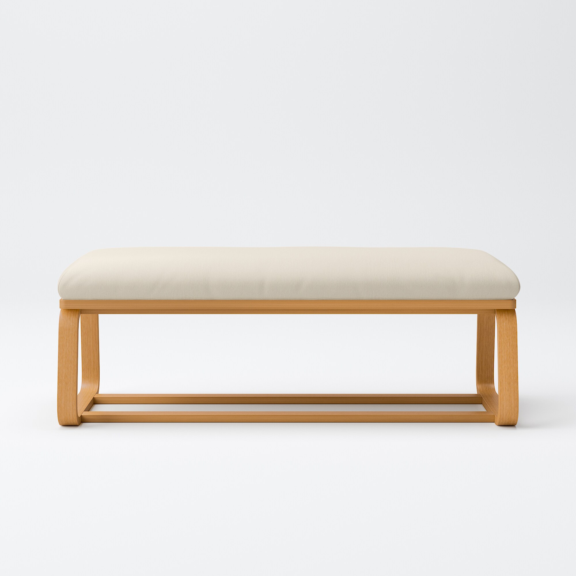 【カバー】リビングでもダイニングでもつかえる　洗いざらしの綿帆布　ベンチ・１用カバー