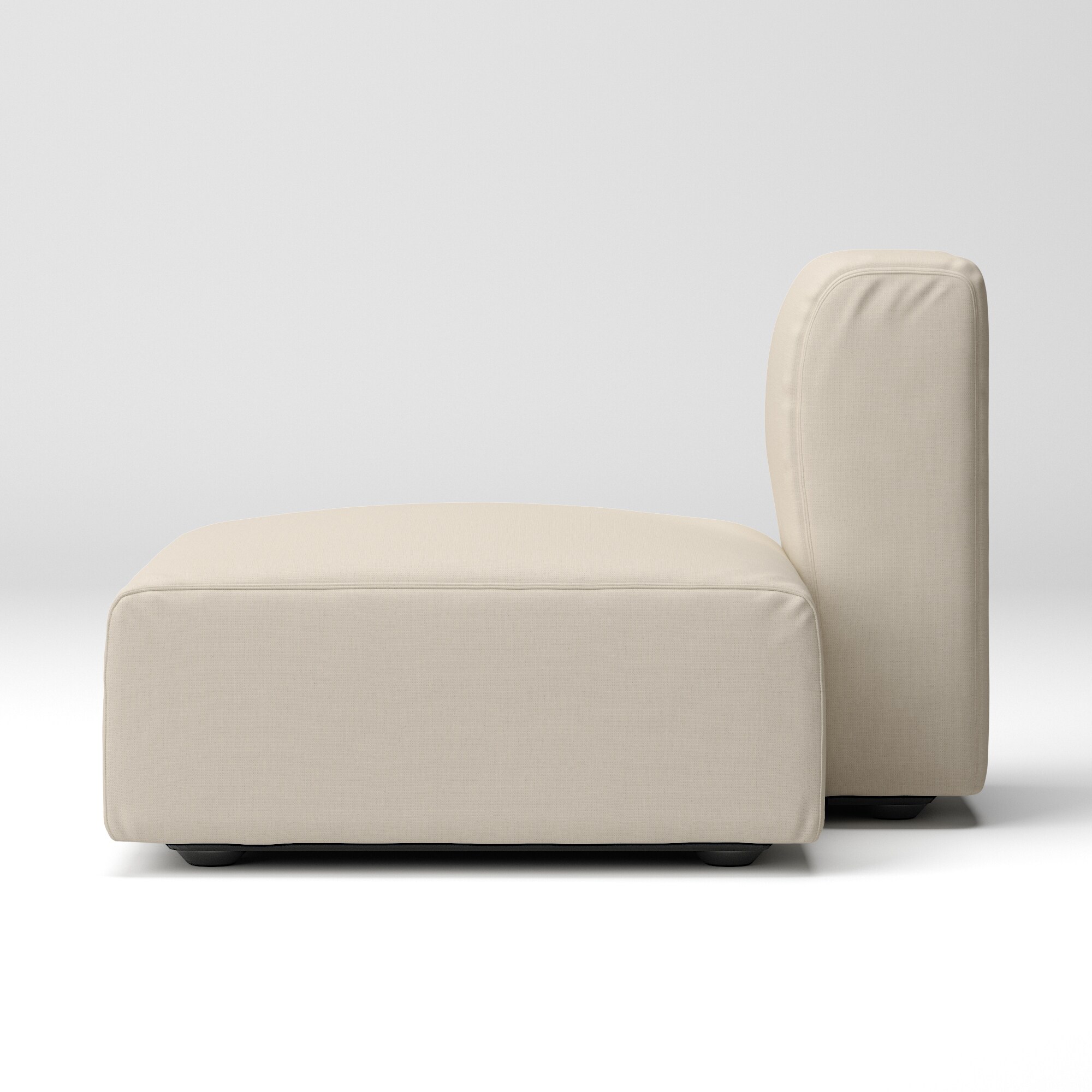 【カバー】綿麻バスケット織ユニットソファ・ハーフバックレスト・大用カバー