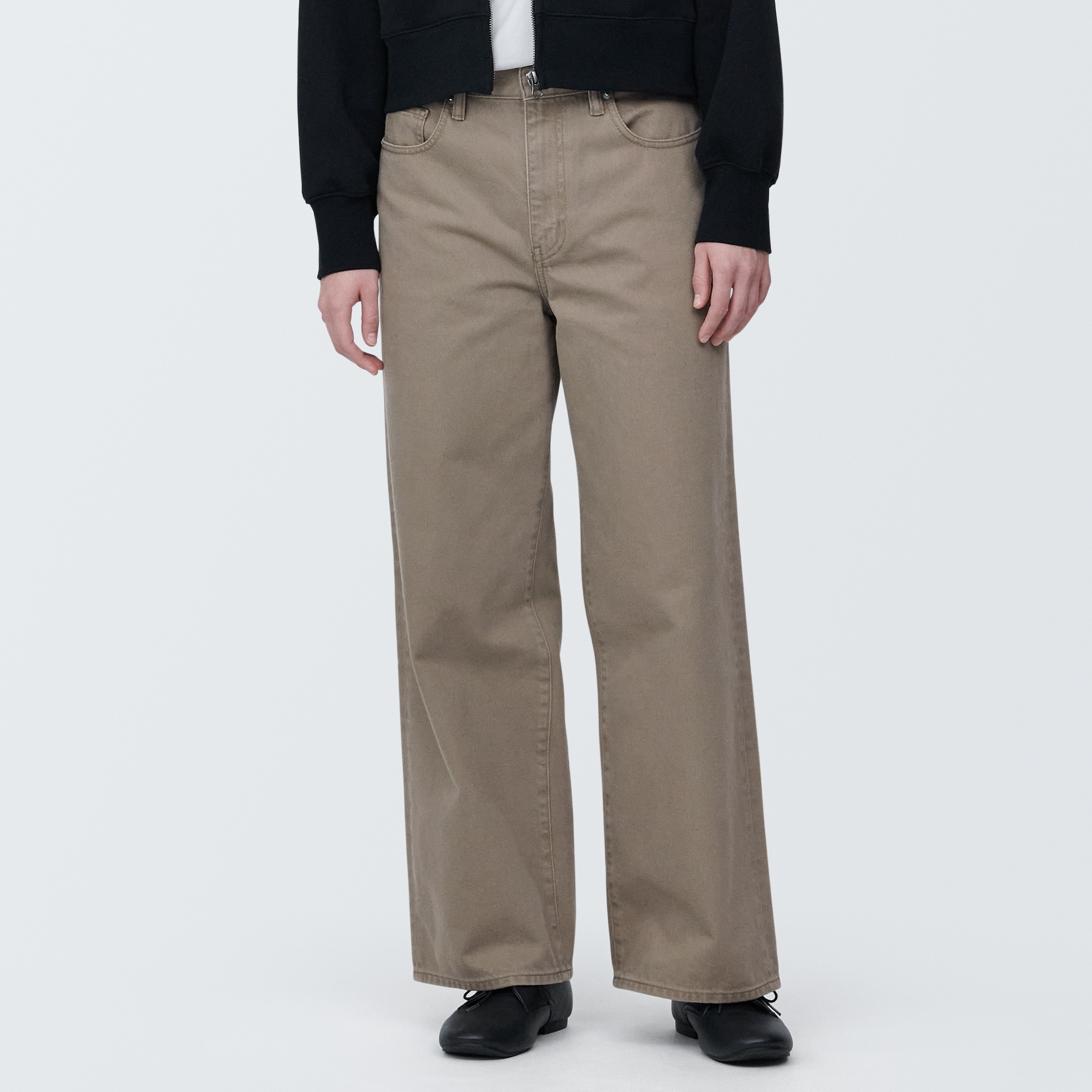 婦人　デニムワイドバギーパンツ（股下７２ｃｍ）