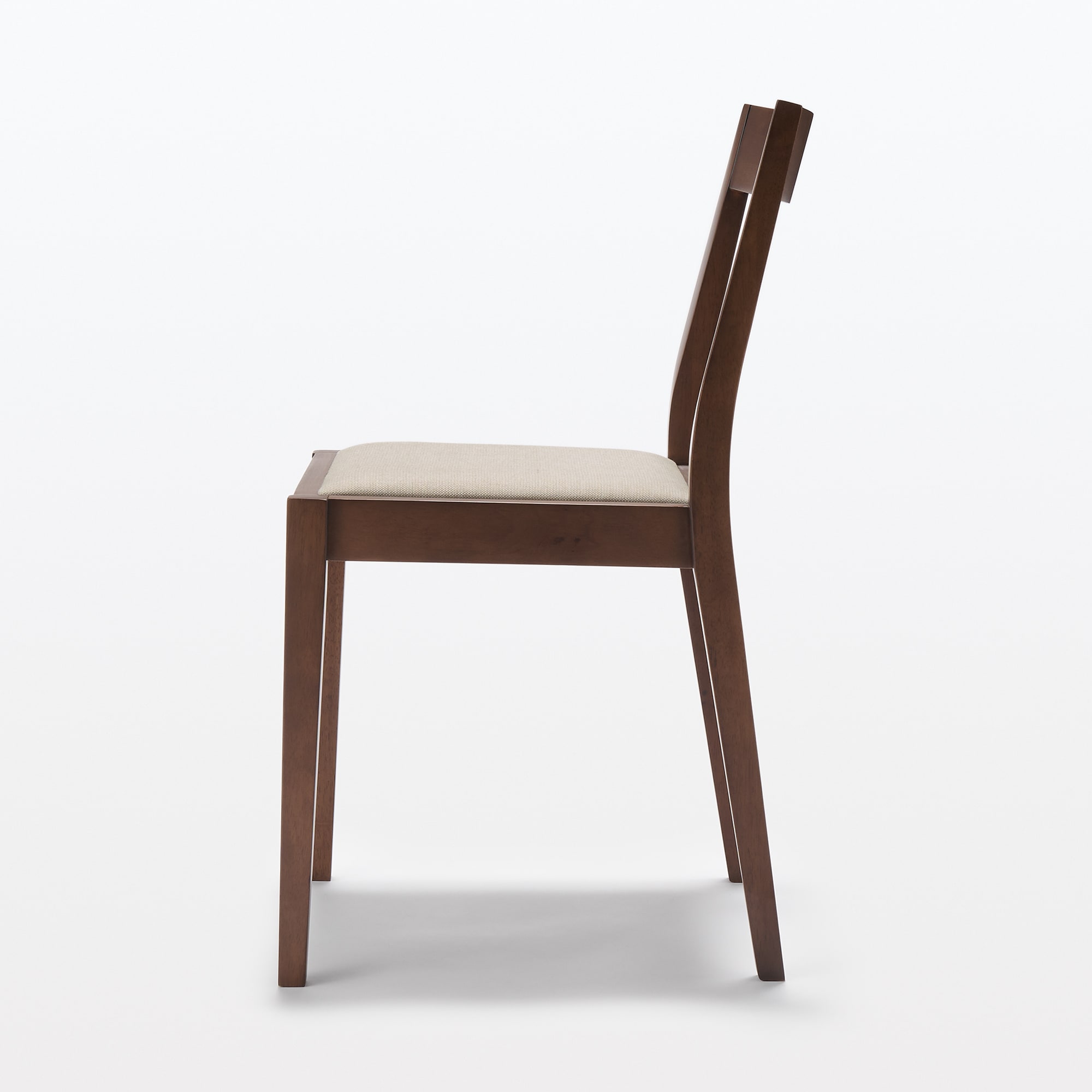 木製チェア（２脚セット）　ラバーウッド材　ブラウン