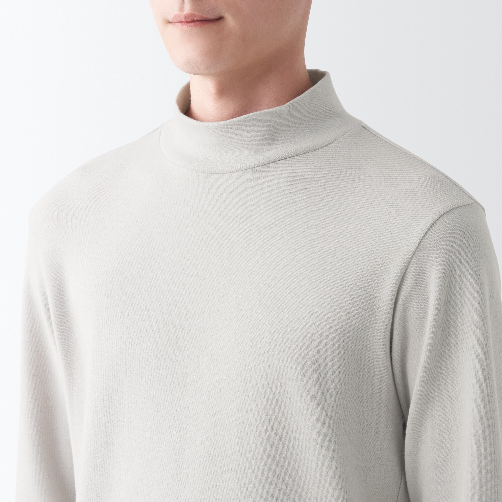 あったか綿　ウール　ハイネック長袖Ｔシャツ