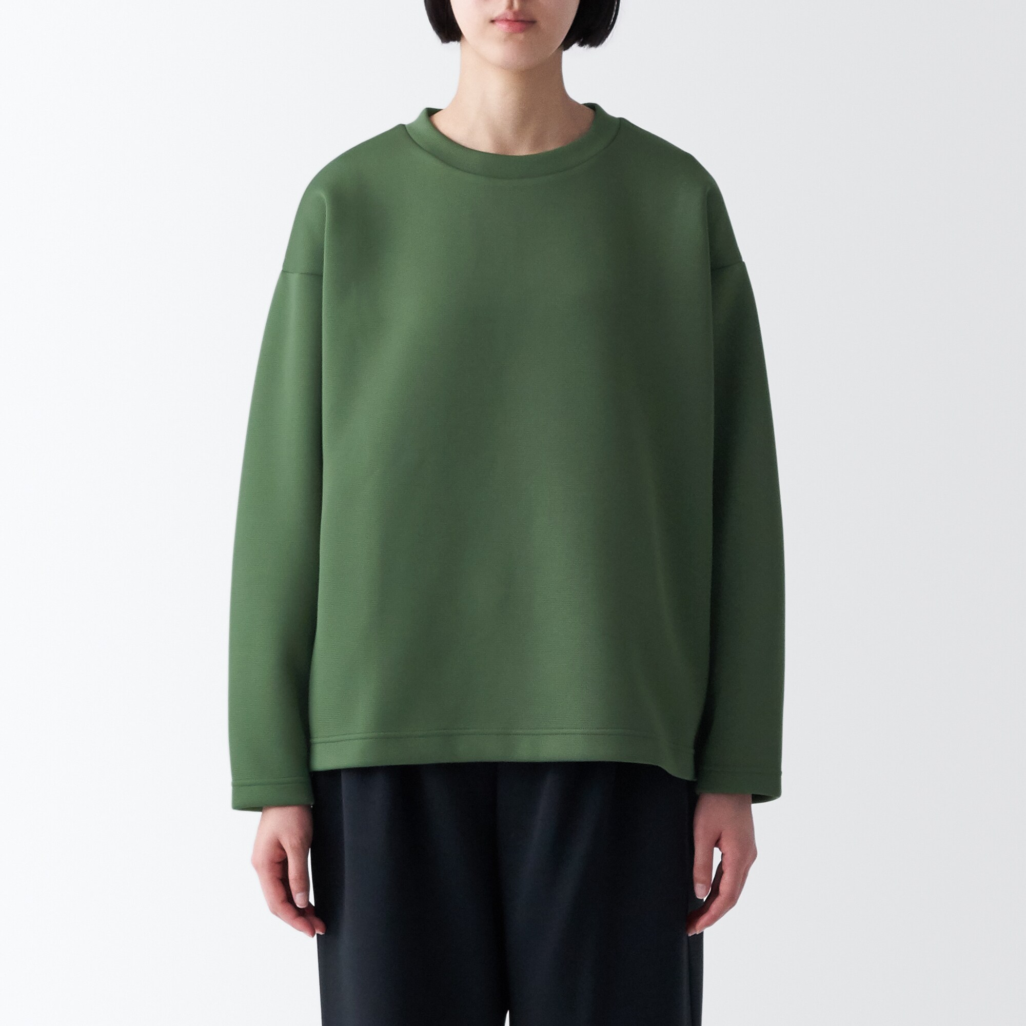 二重編みスウェットプルオーバー