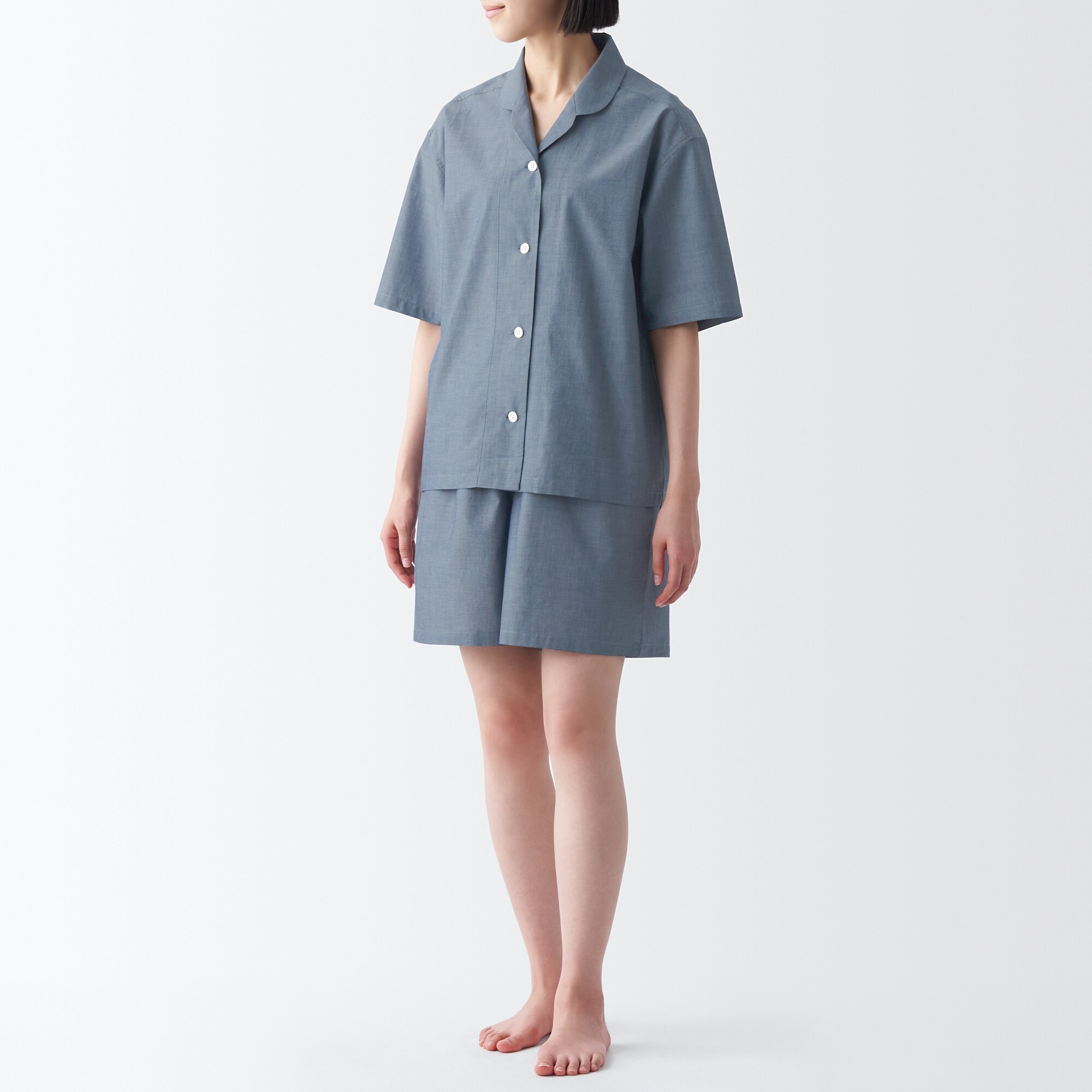 綿ブロード　半袖パジャマ