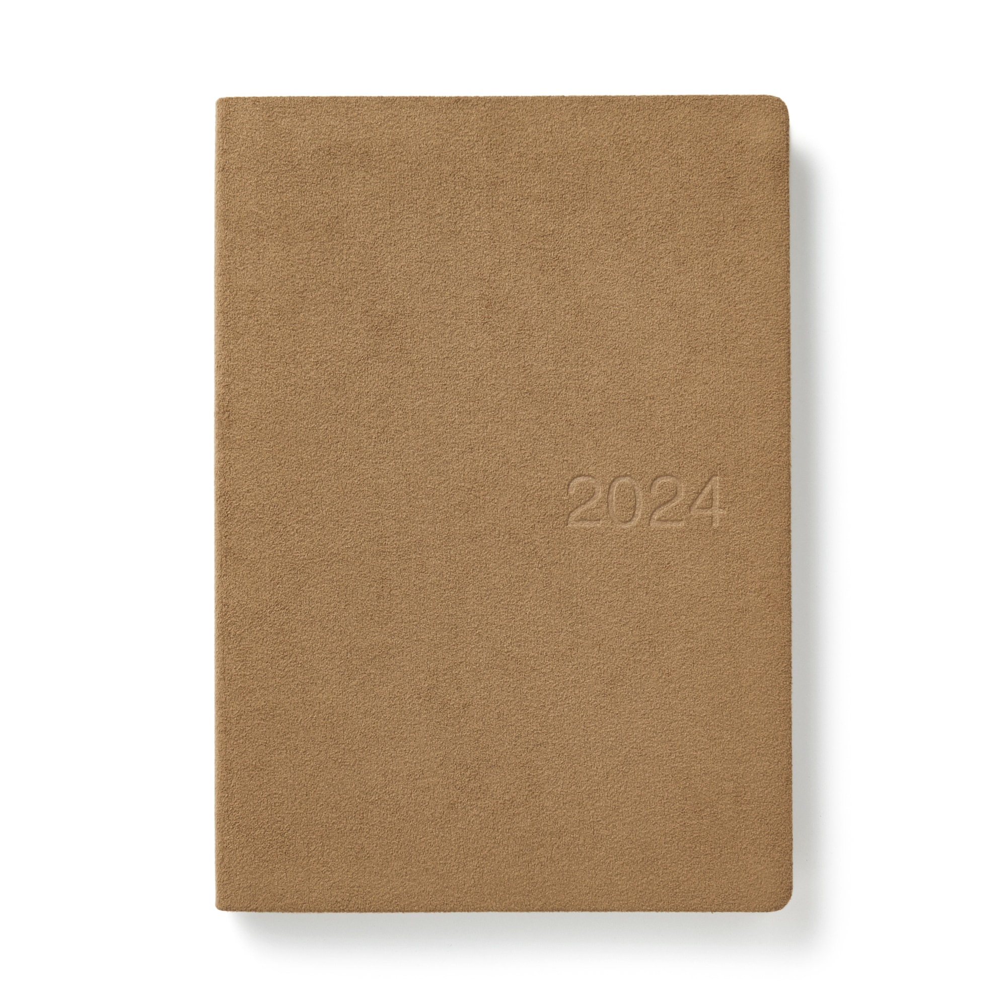 【Ａ５】スエード調月曜始まりマンスリーウィークリースケジュール帳・２０２３年１２月始まり