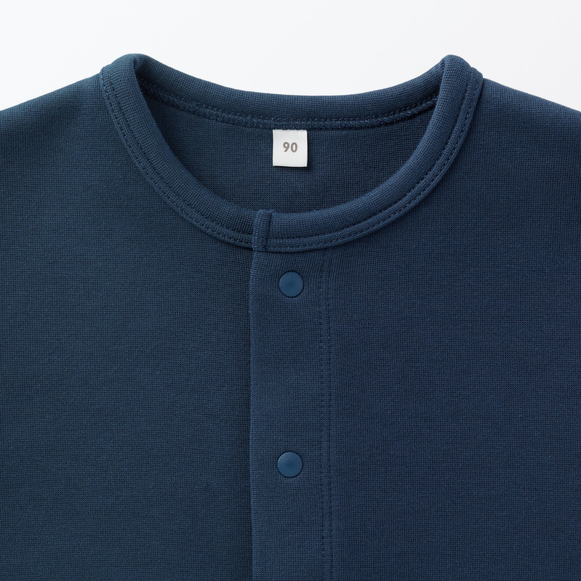 ベビー　二重編みスウェットスナップカーディガン