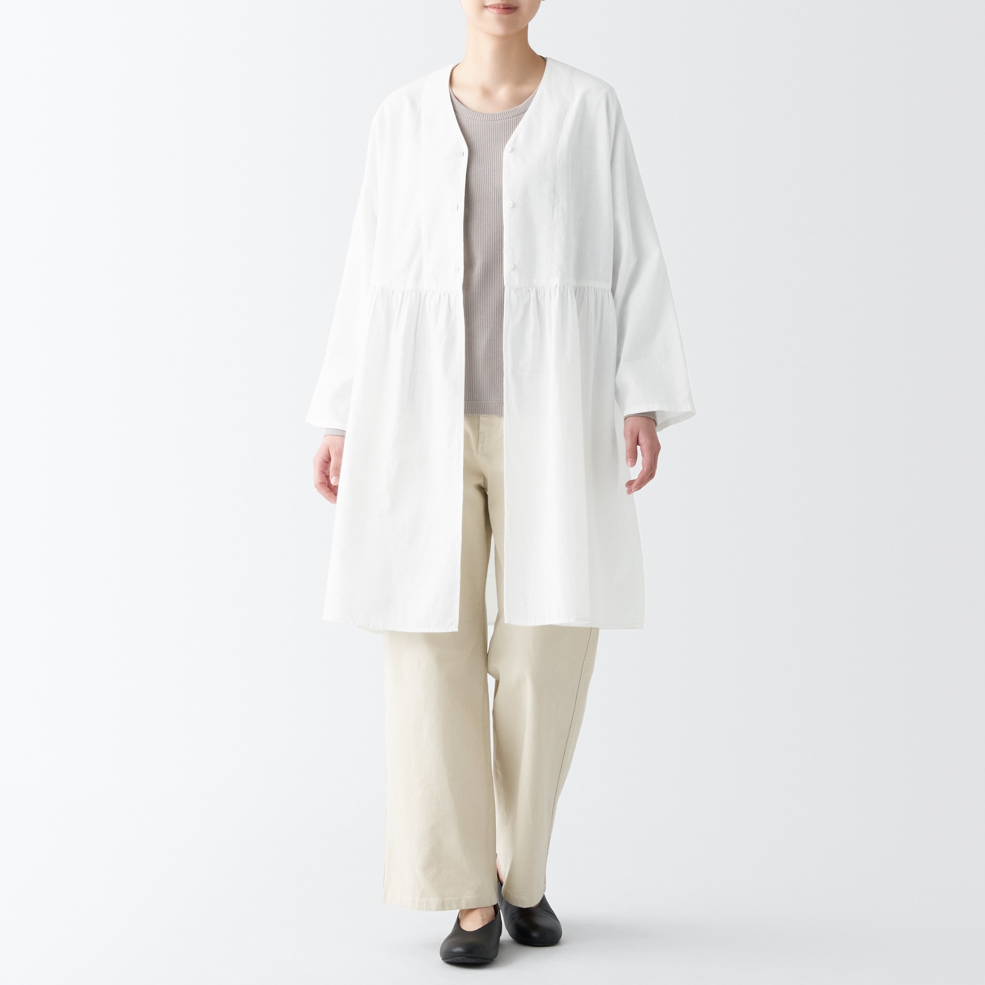 インドの手紡ぎ手織りチュニック（婦人）