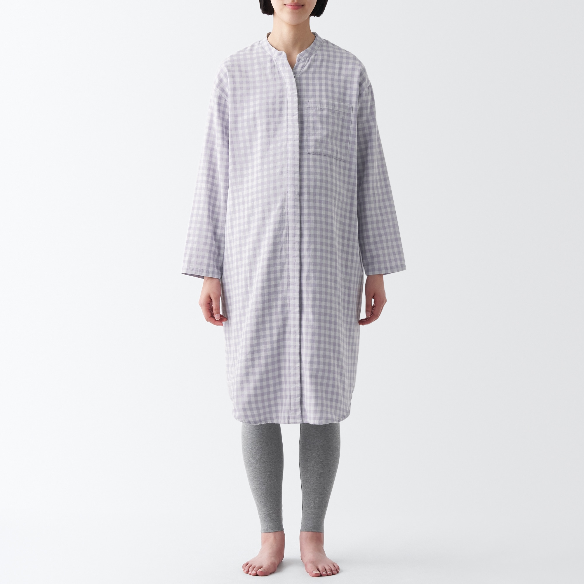 脇に縫い目のない　二重ガーゼパジャマ（マタニティ）