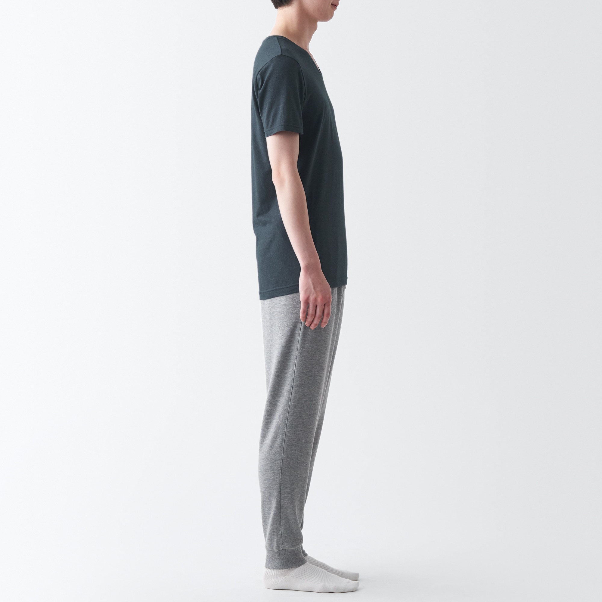 あったか綿　Ｖネック半袖Ｔシャツ