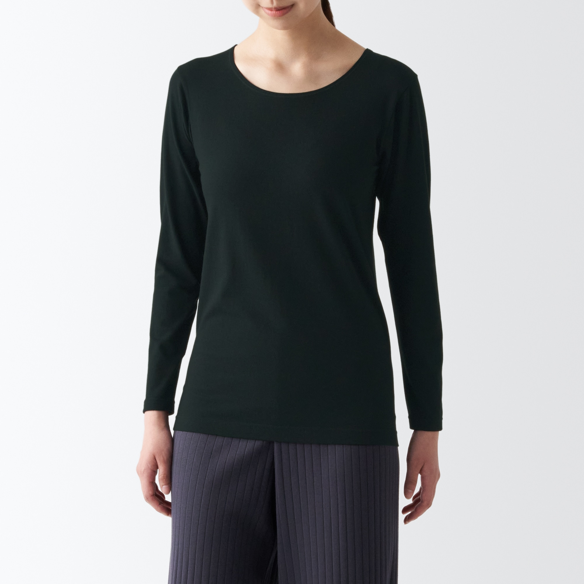 あったか綿　クルーネック長袖Ｔシャツ