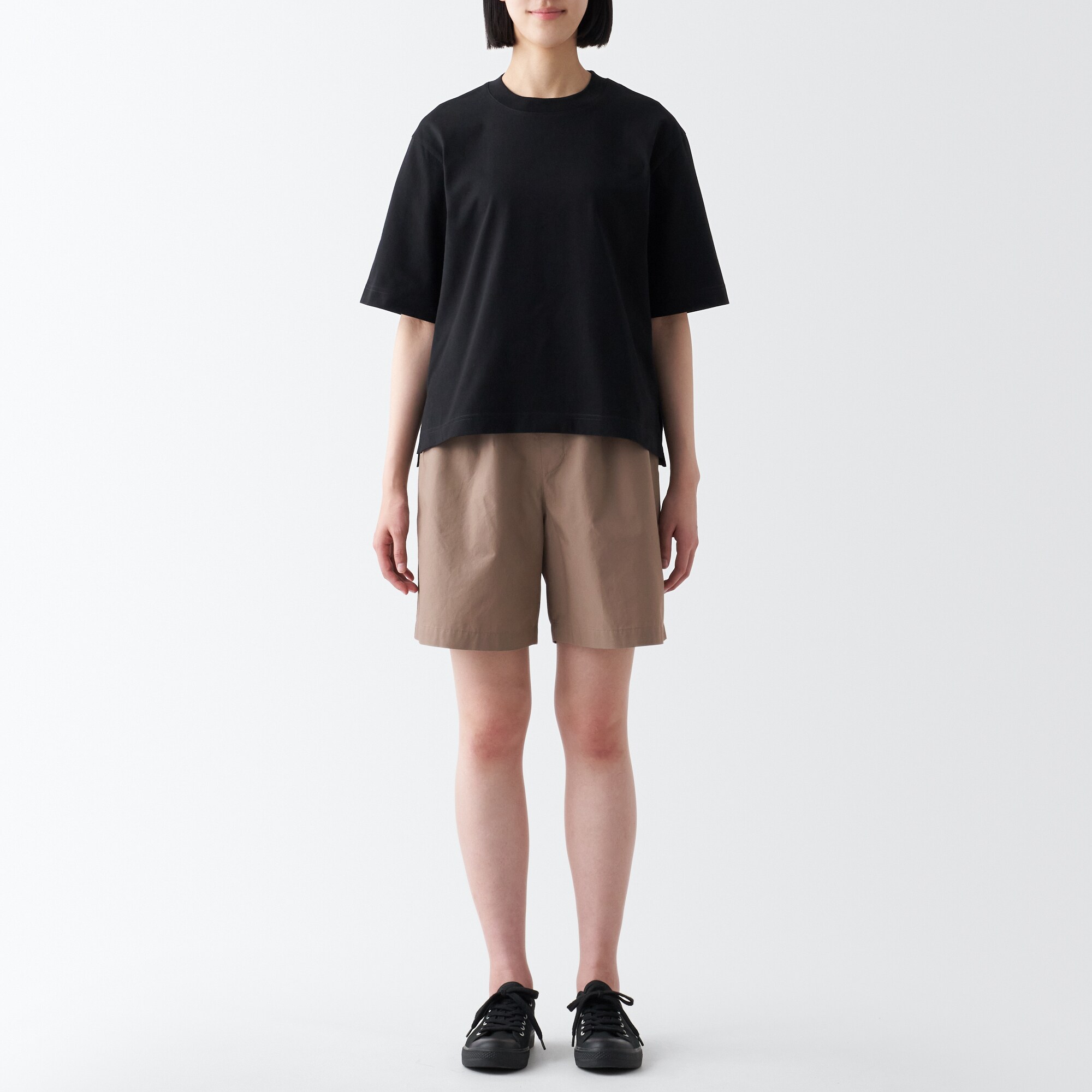 洗いざらしブロードショートパンツ