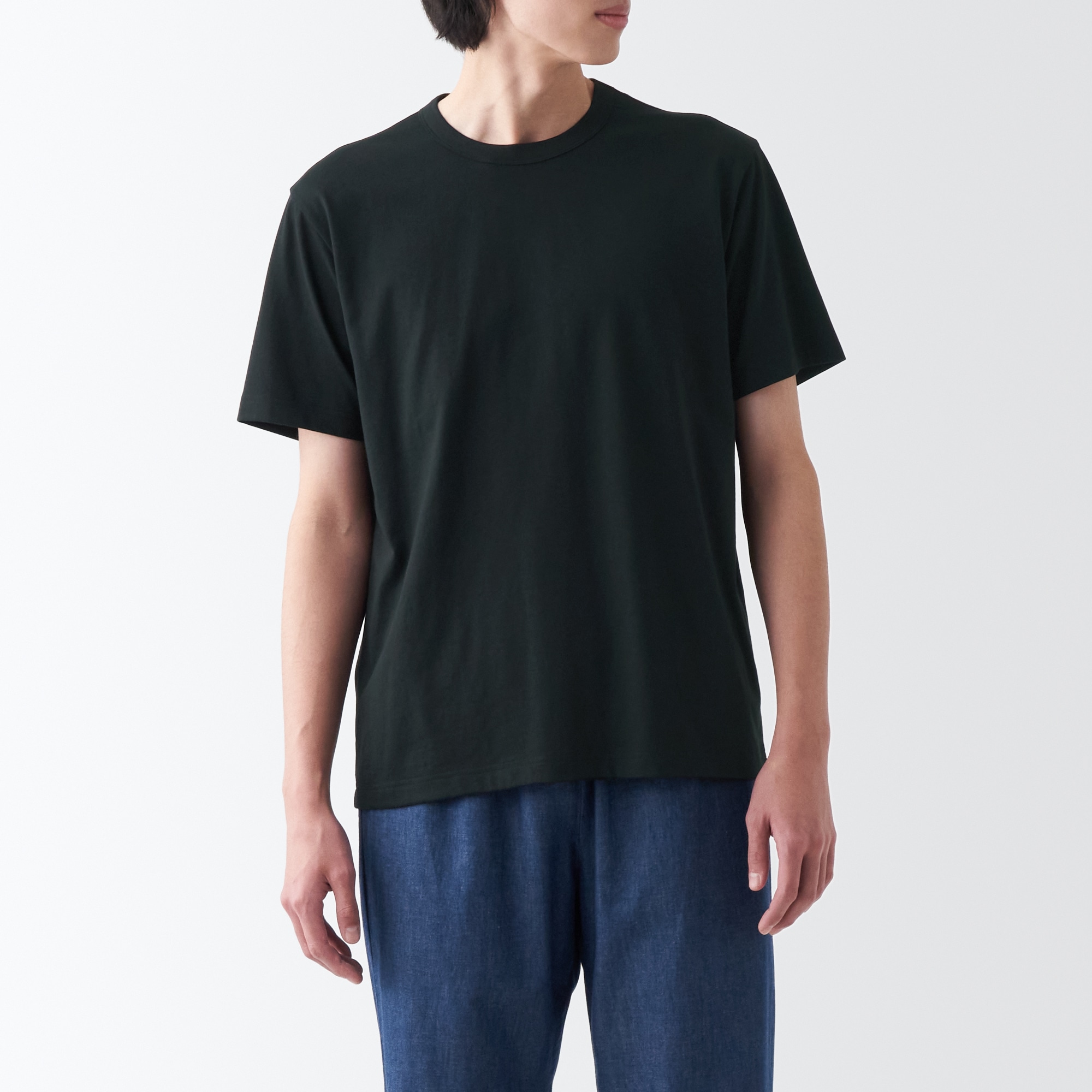 天竺編みクルーネック半袖Ｔシャツ