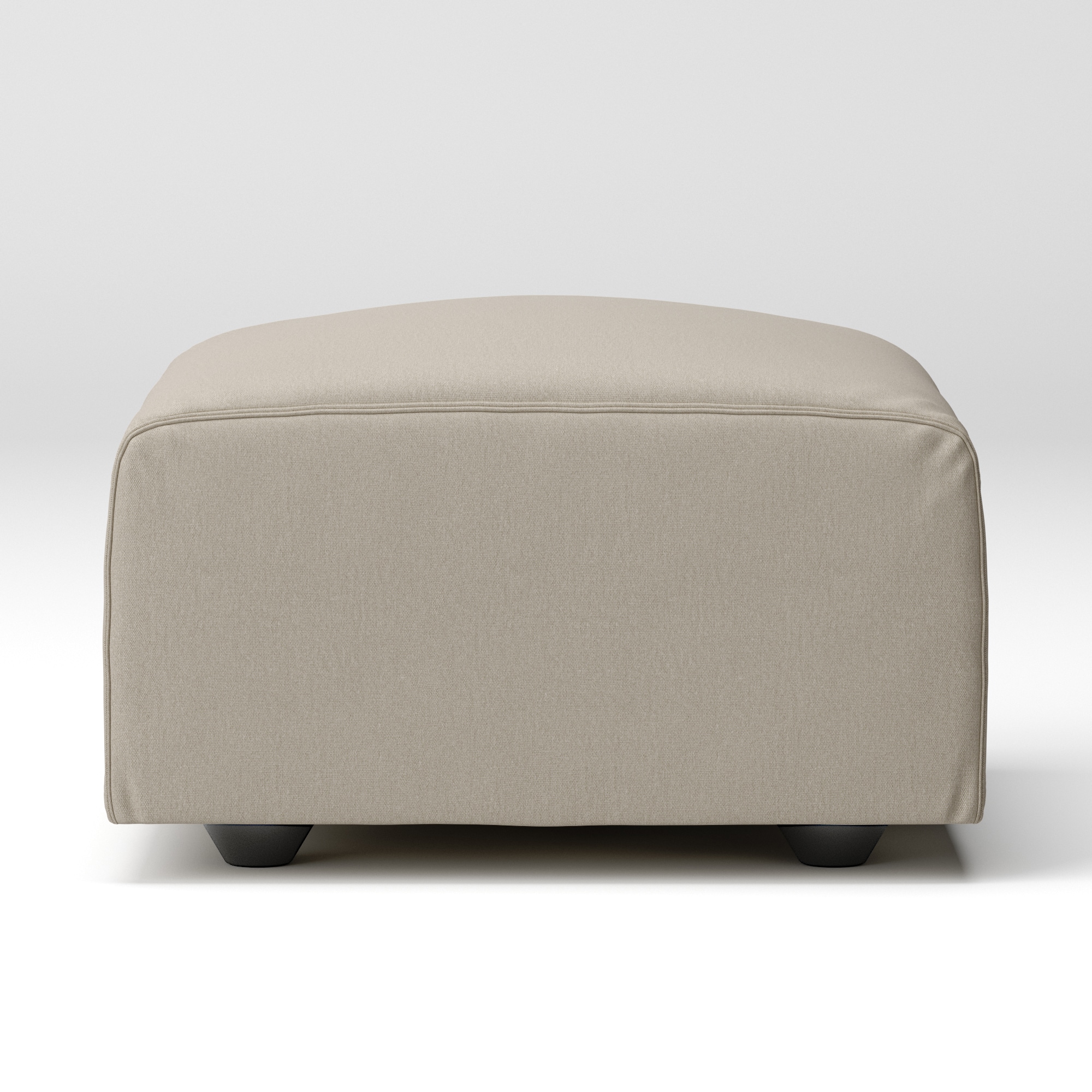 【カバー】洗いざらしの綿帆布ユニットソファオットマン・小用カバー／生成