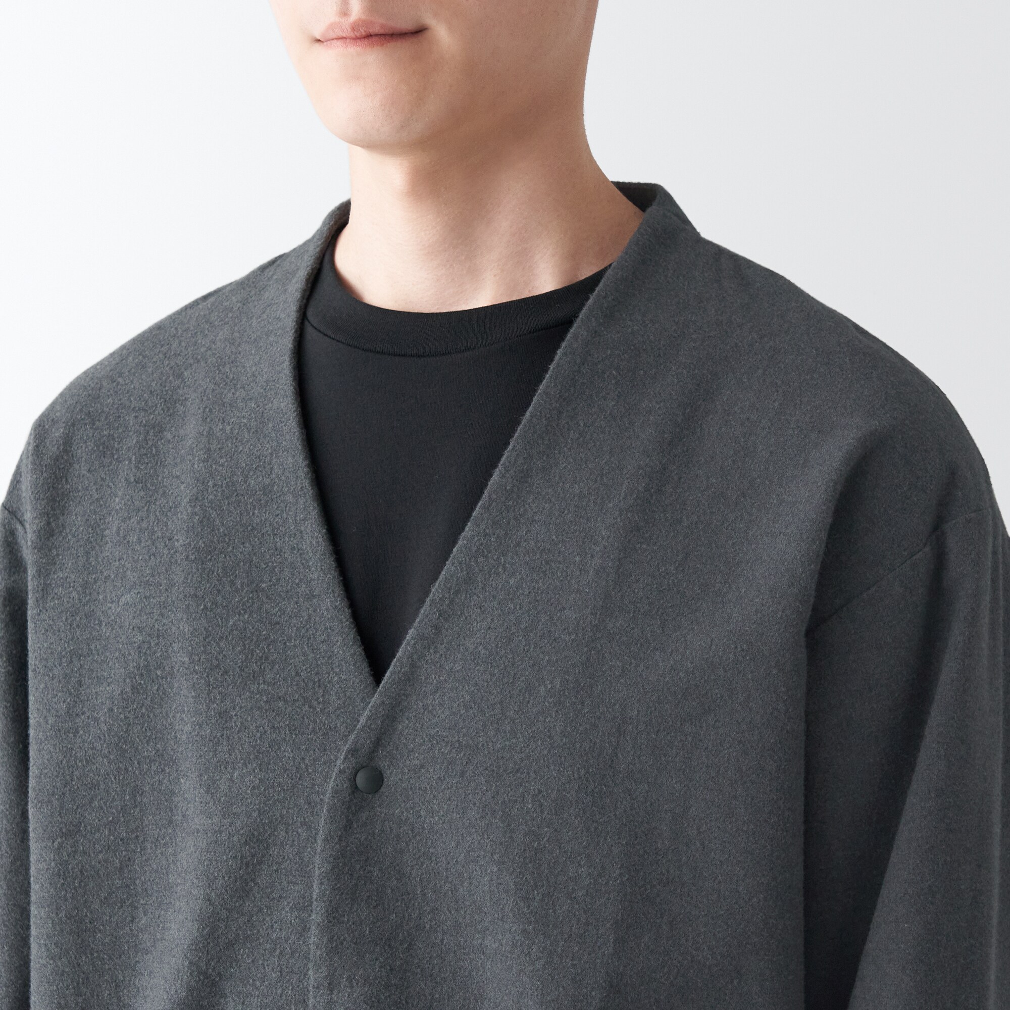 両面起毛フランネルカーディガン