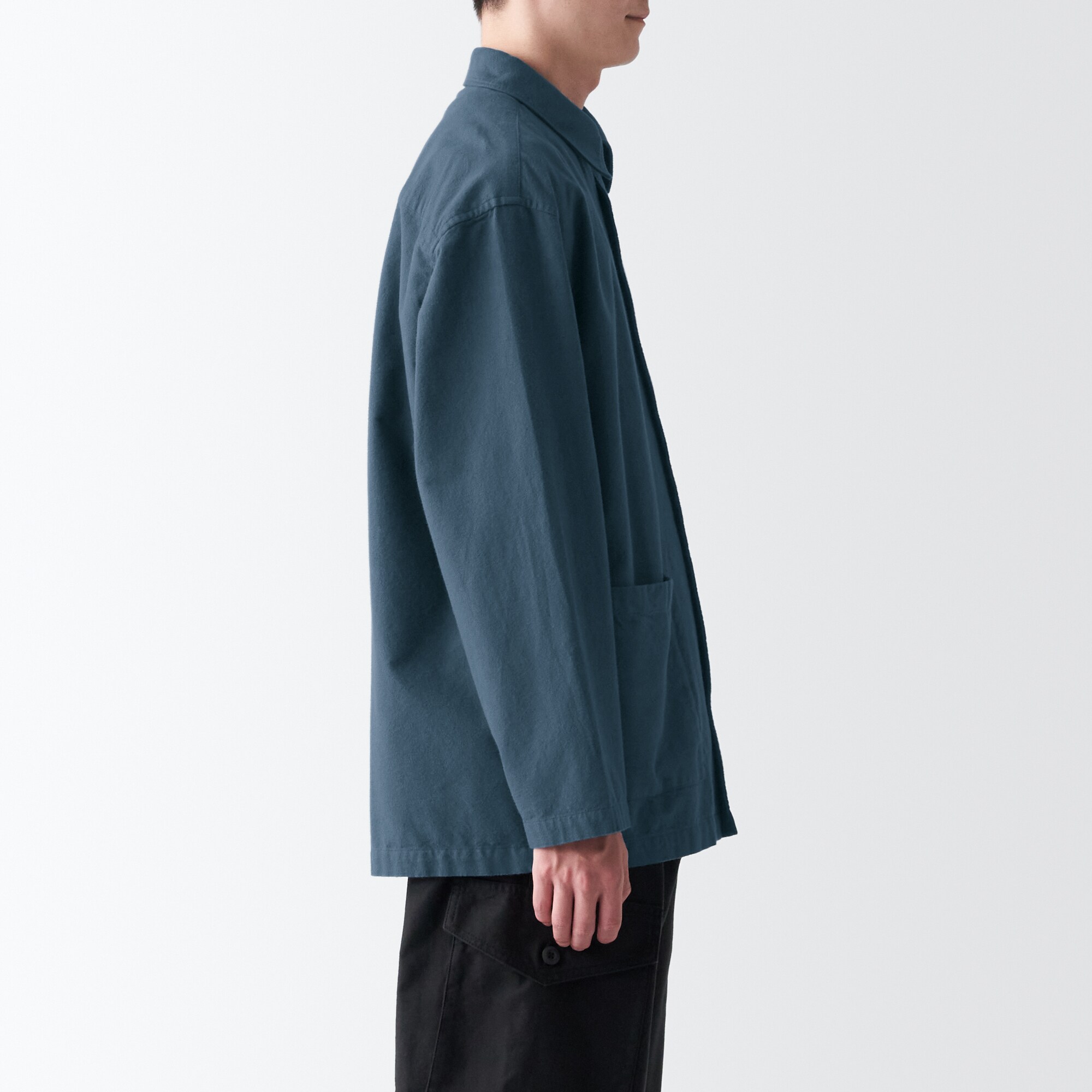 両面起毛フランネルシャツジャケット