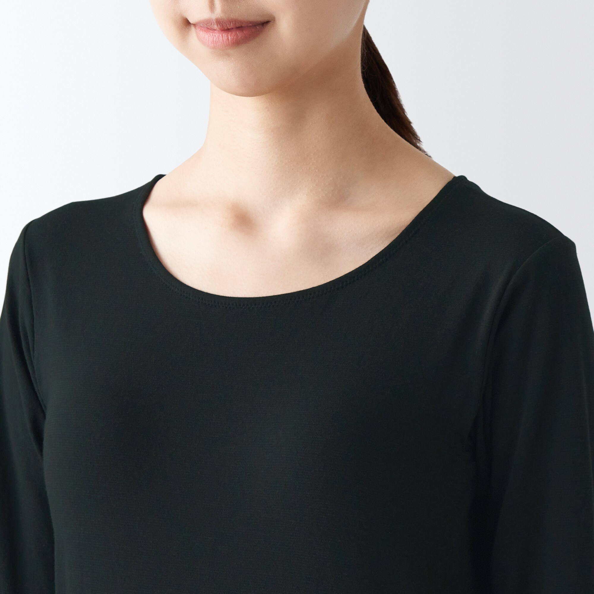 あったか綿　ブラ長袖Ｔシャツ