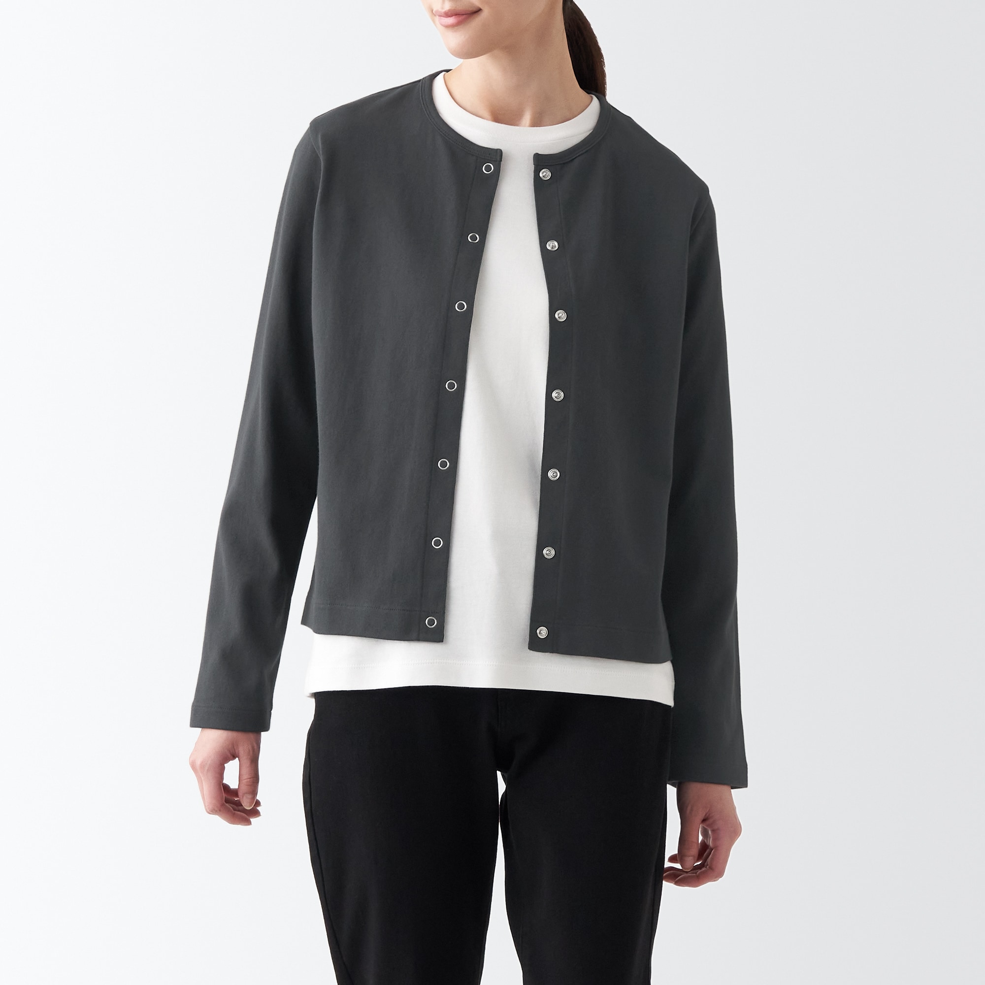 太番手カーディガン