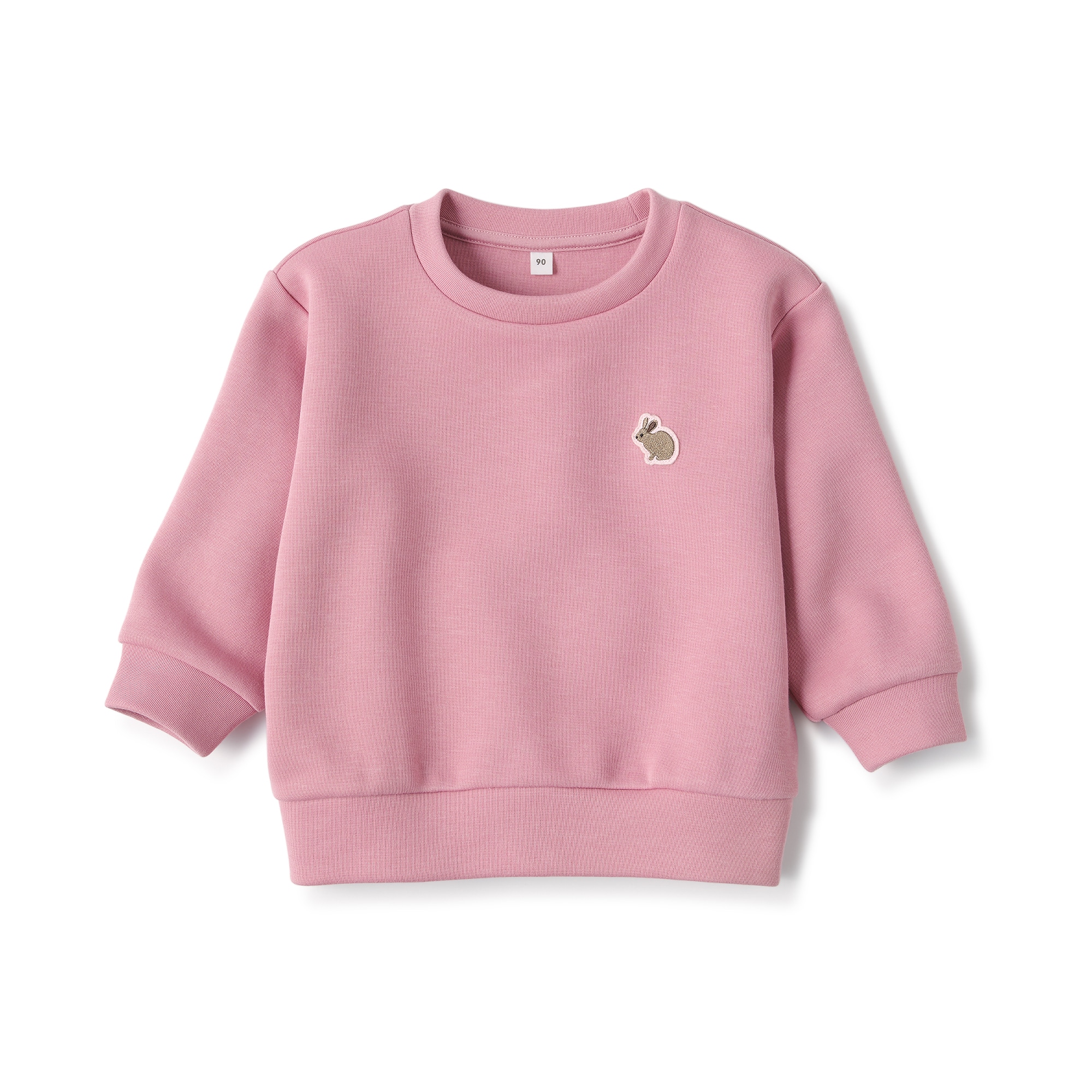 ベビー　あたまするっと刺繍二重編みスウェットシャツ