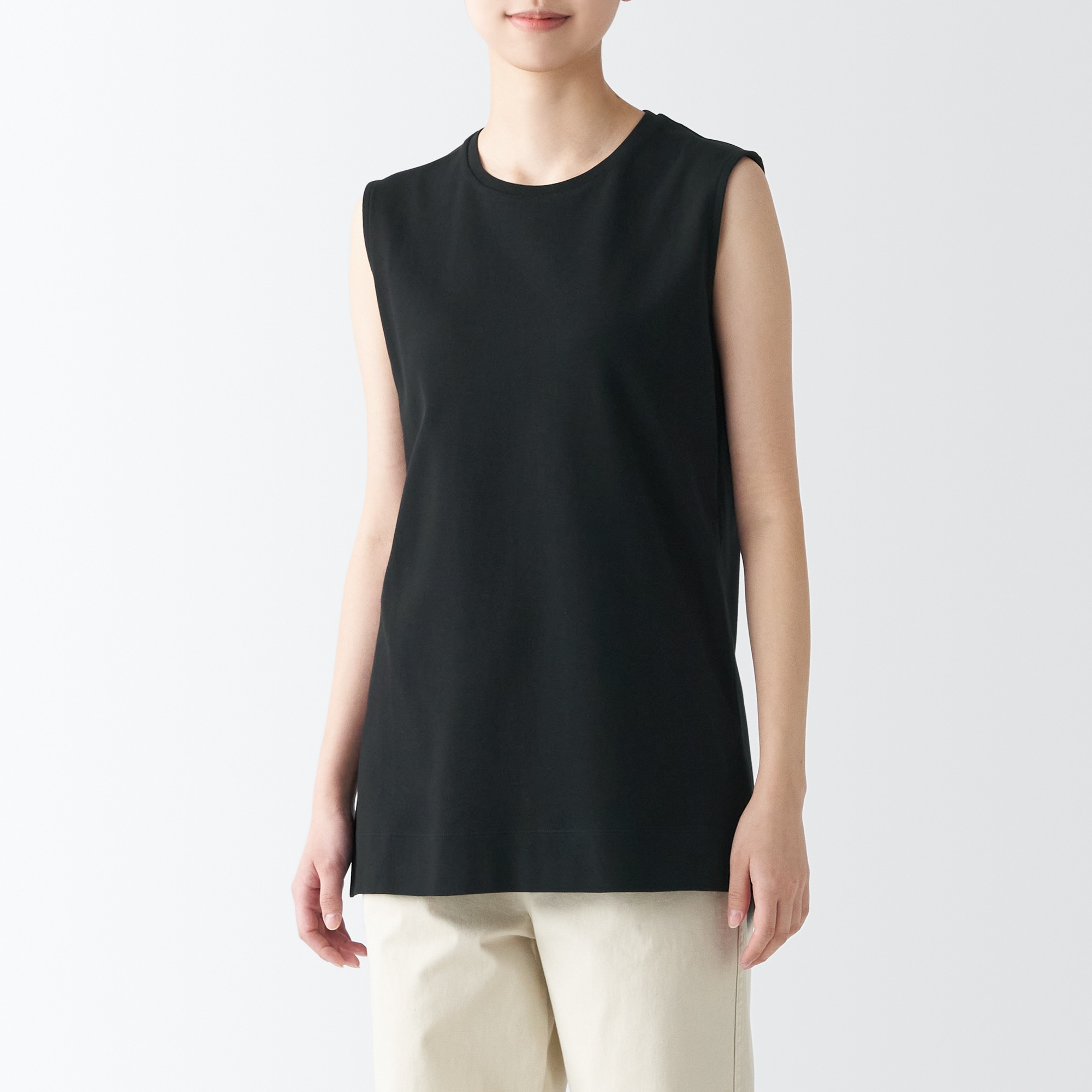 スムース編みノースリーブチュニック