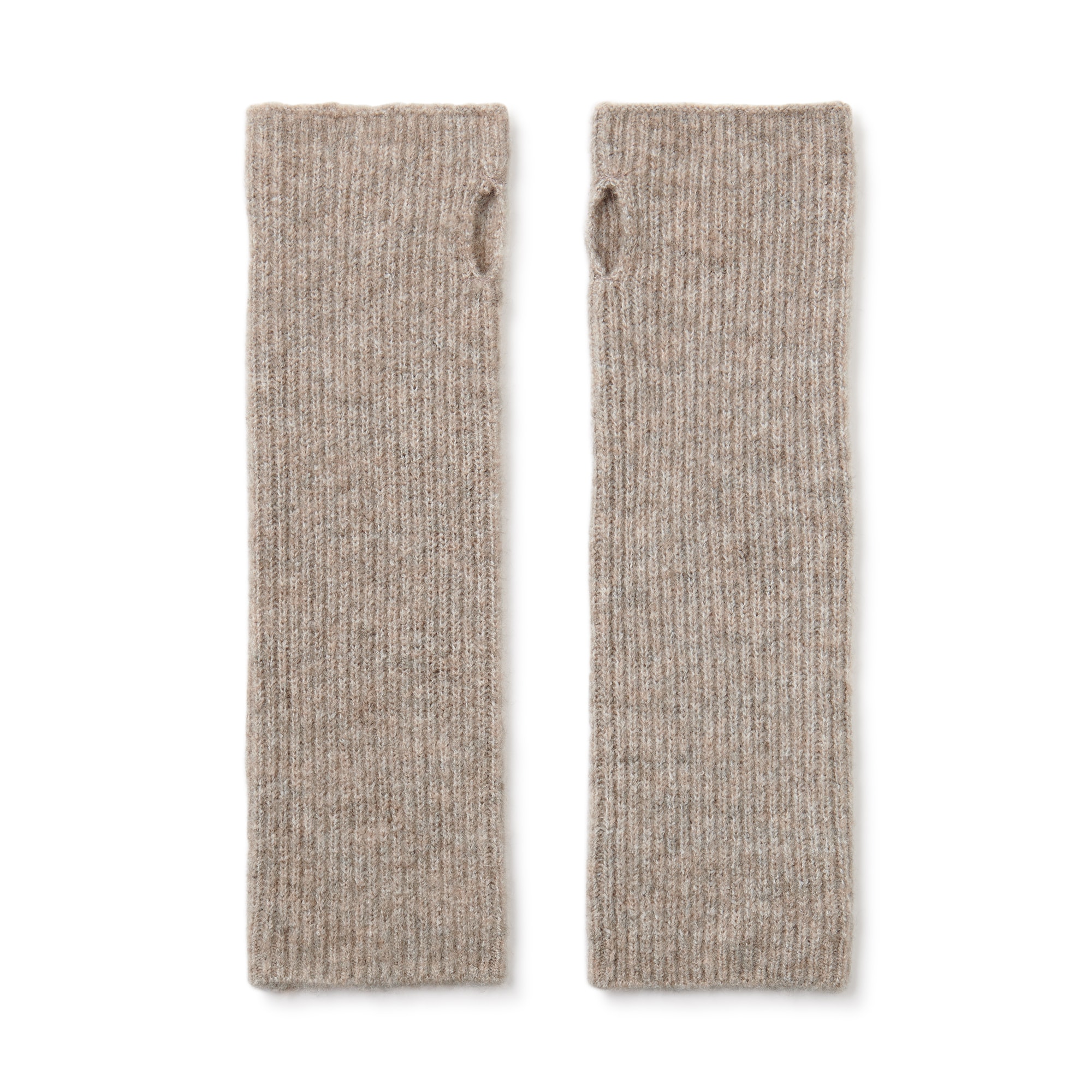 再生ポリエステル混　リブ編み　足にも使えるアームウォーマー