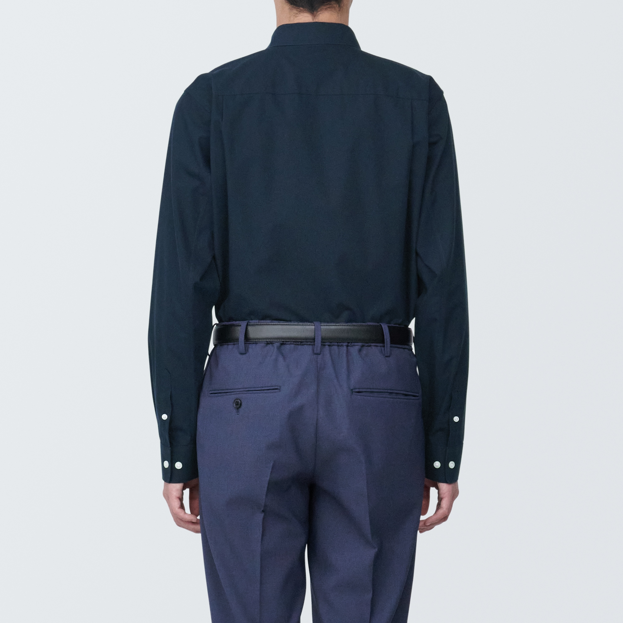 紳士　ノンアイロンカッタウェイカラー長袖シャツ