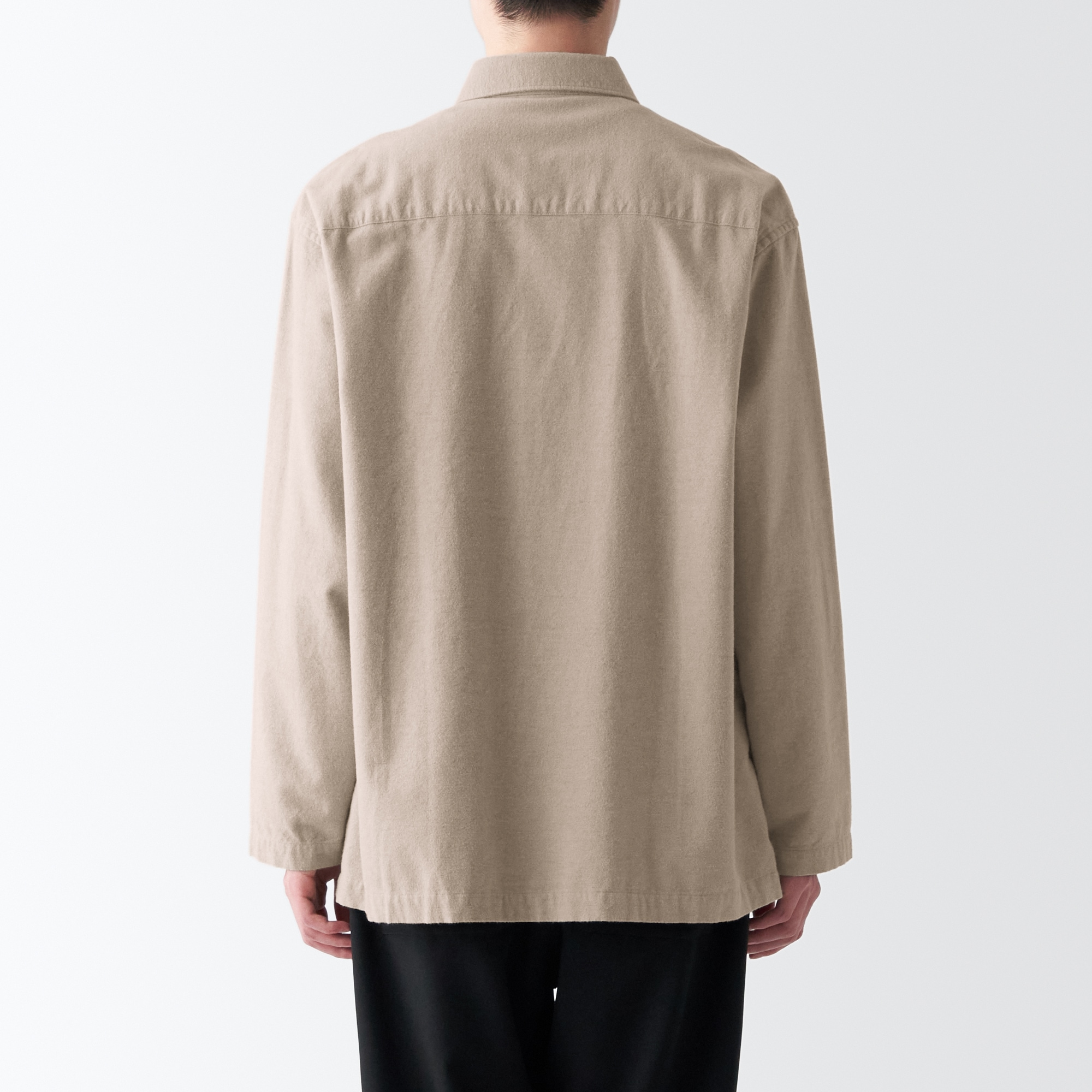 両面起毛フランネルシャツジャケット