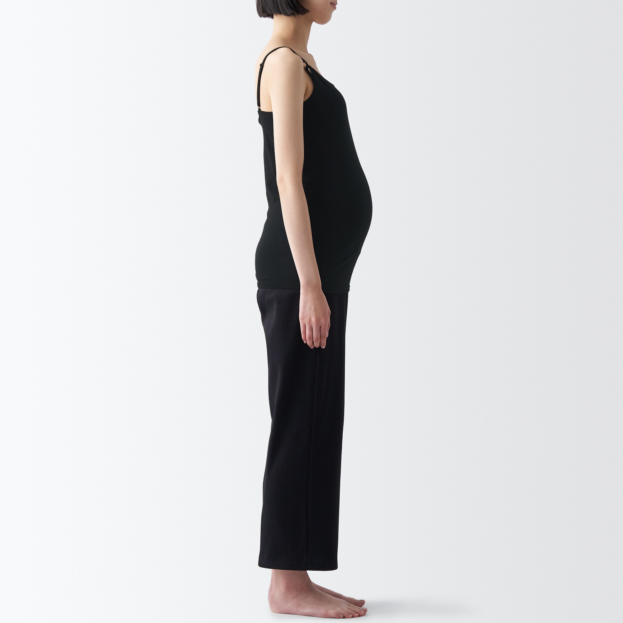 シルク混　授乳に便利なカップ入りキャミソール（マタニティ）