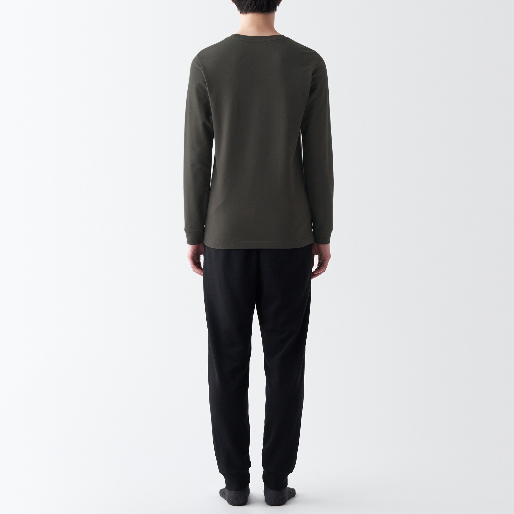 あったか綿　厚手　クルーネック長袖Ｔシャツ