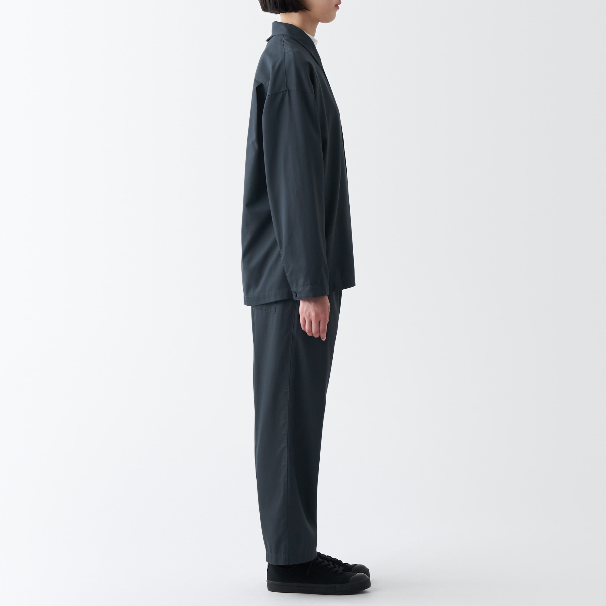 洗いざらしリヨセル混イージーパンツ