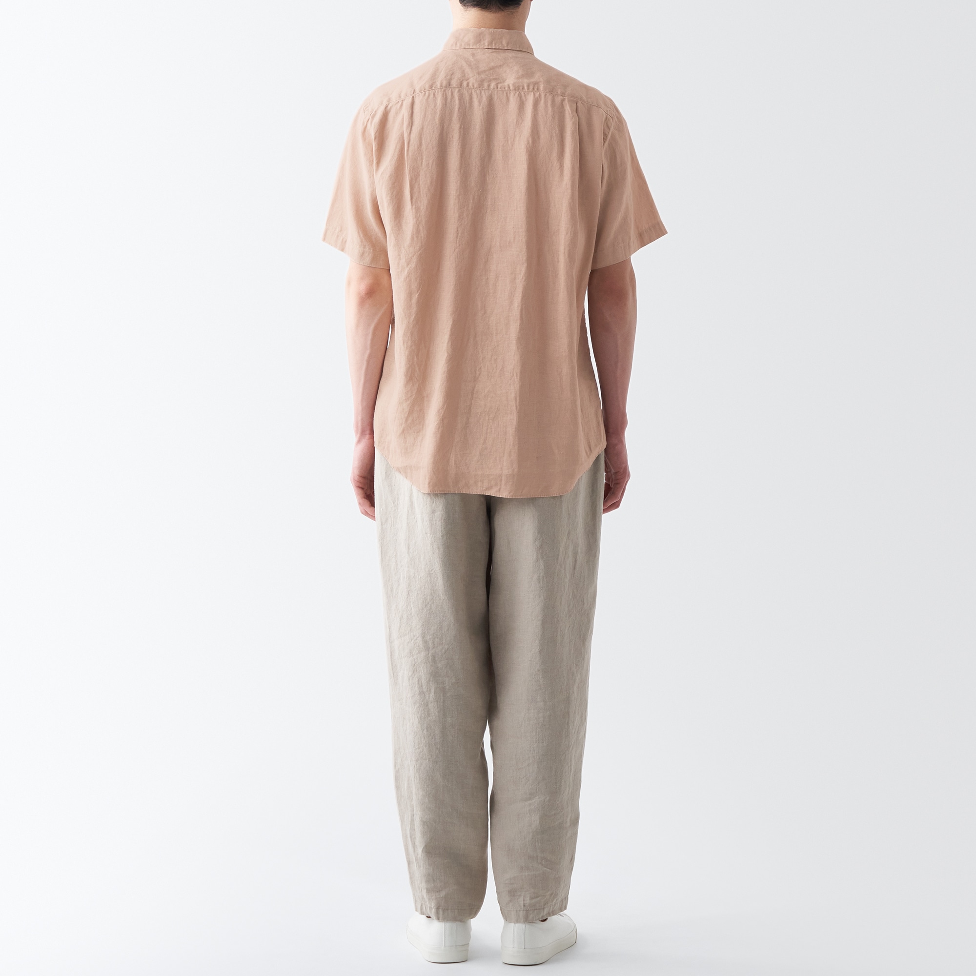 ヘンプ洗いざらし半袖シャツ