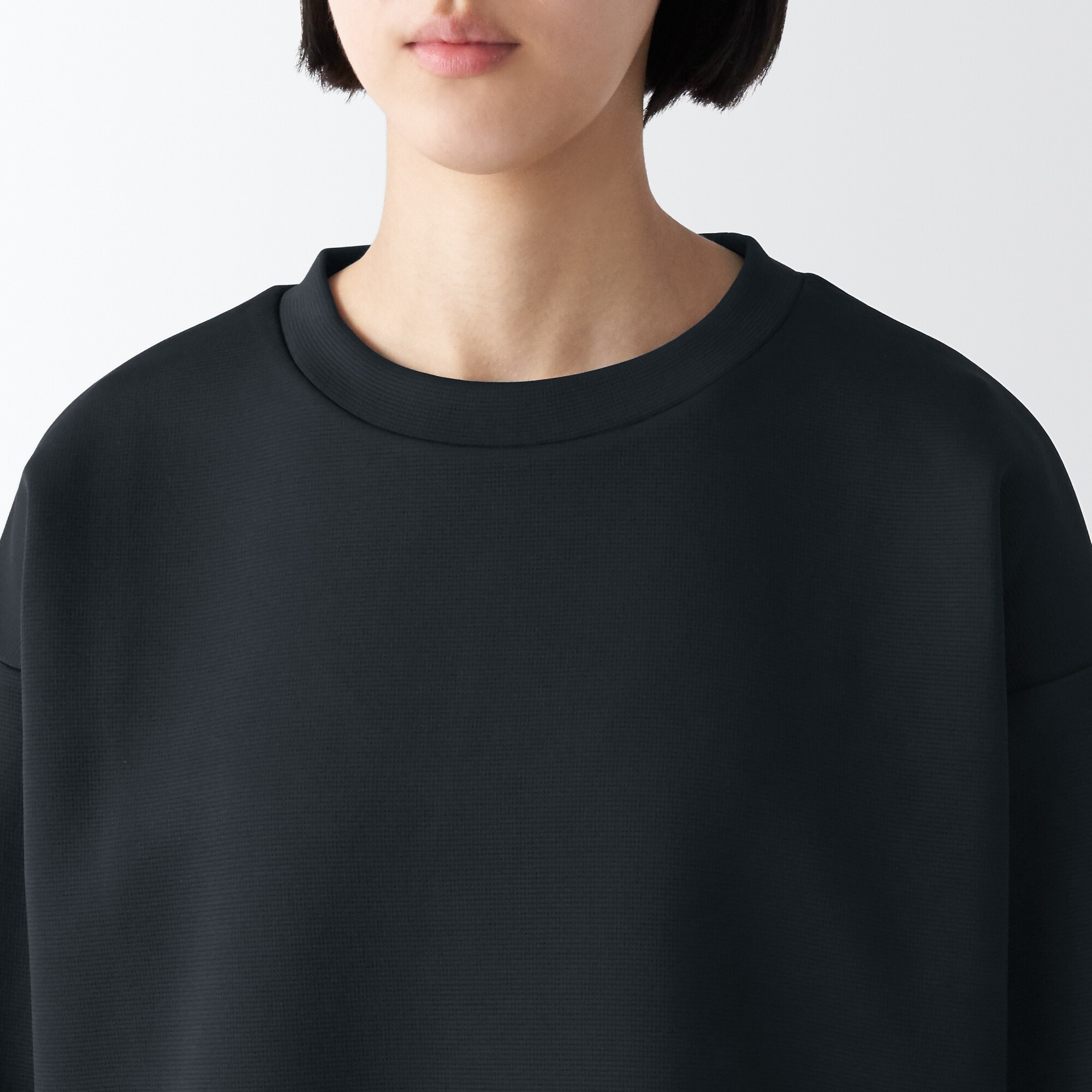 二重編みスウェットプルオーバー