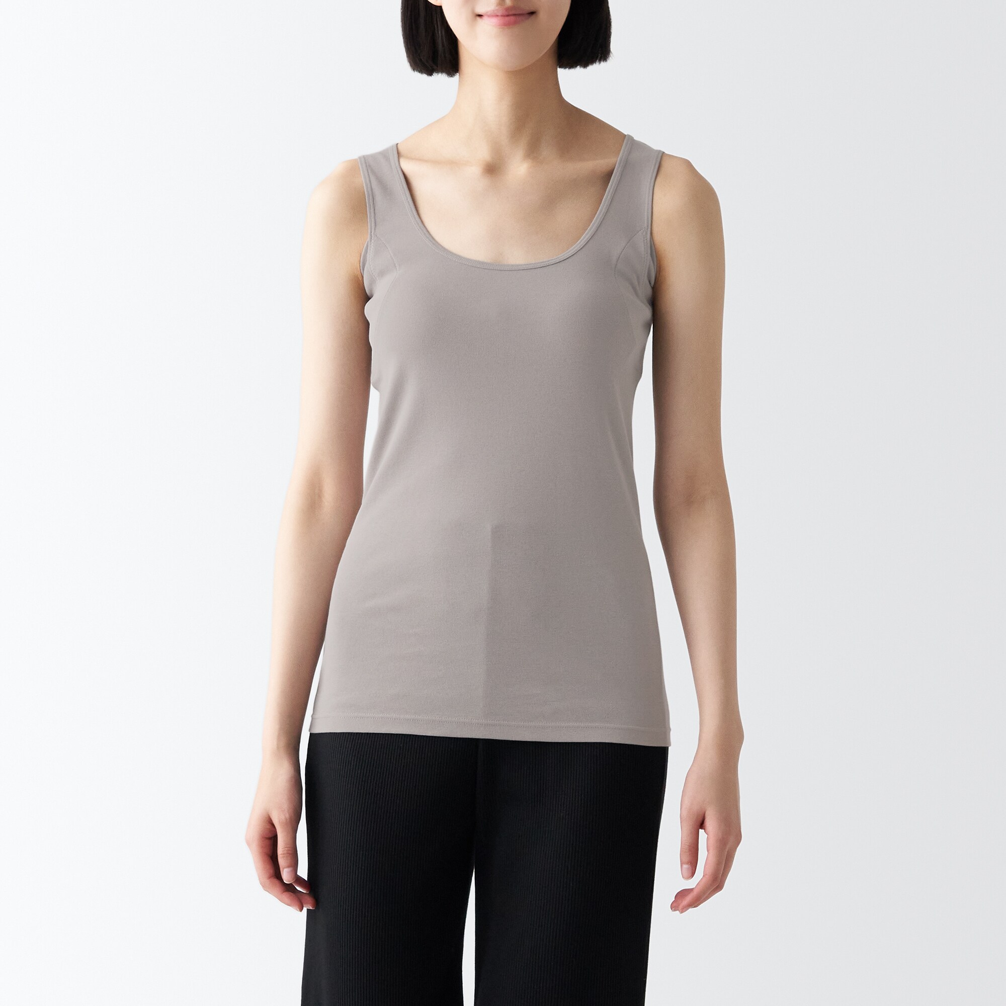 さらっと綿　汗取りパッド付きタンクトップ