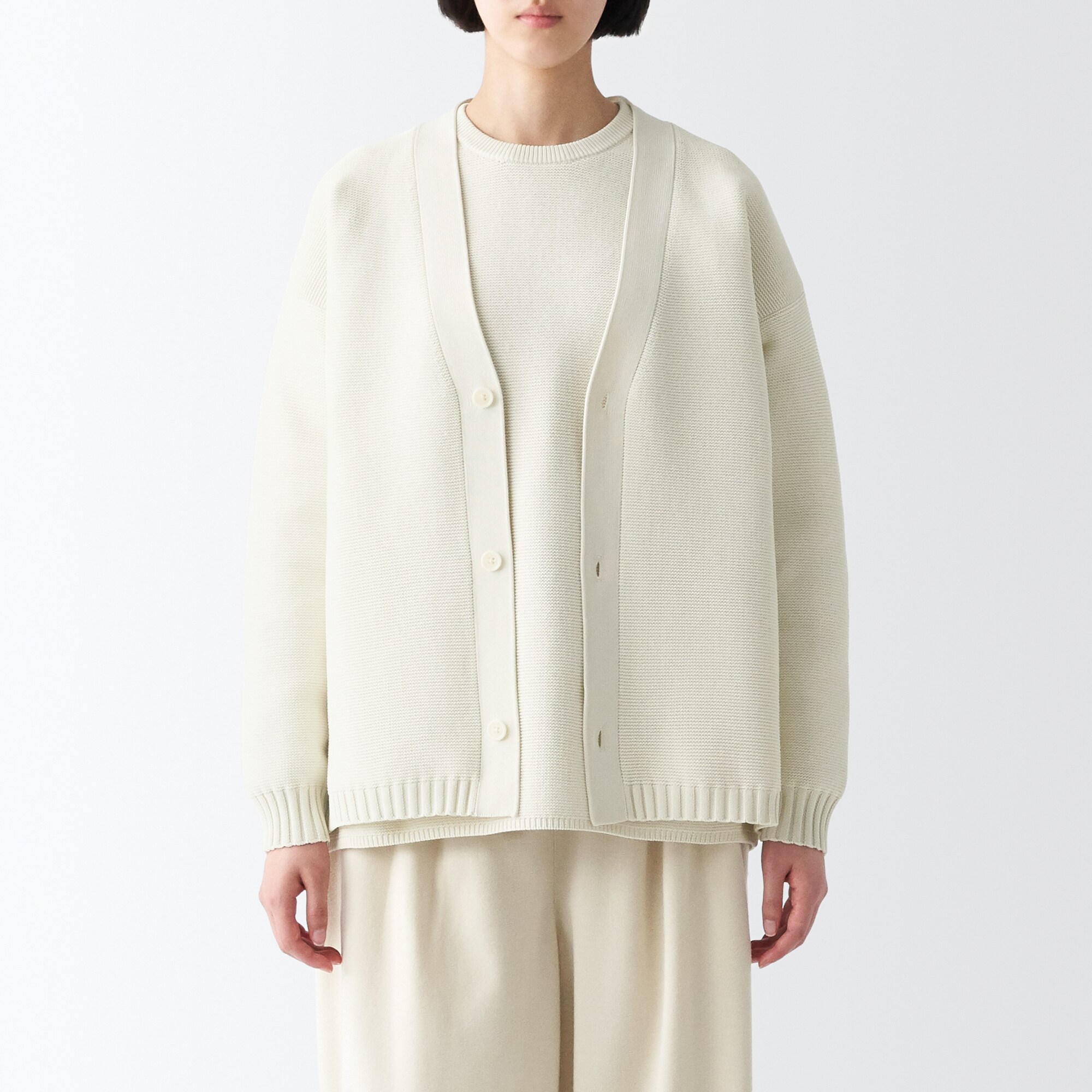 あたたかくて洗えるＶネックカーディガン