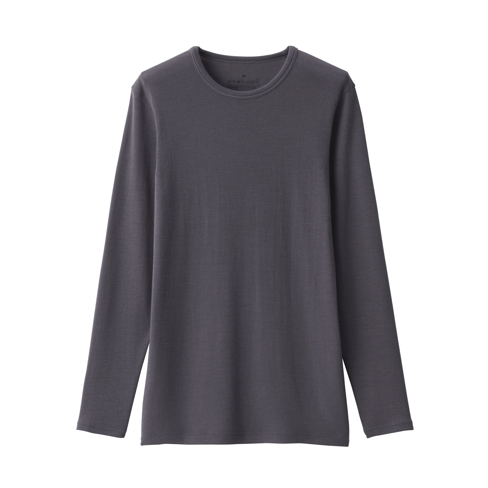 ウールクルーネック長袖Ｔシャツ