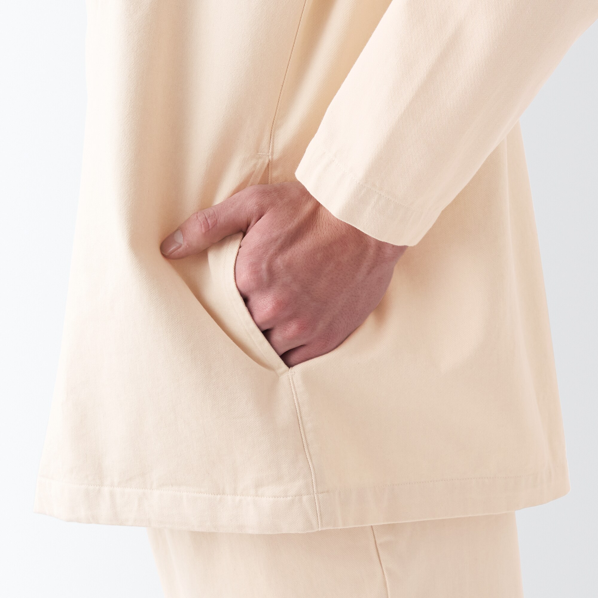 木の実から作ったカポック混シャツジャケット