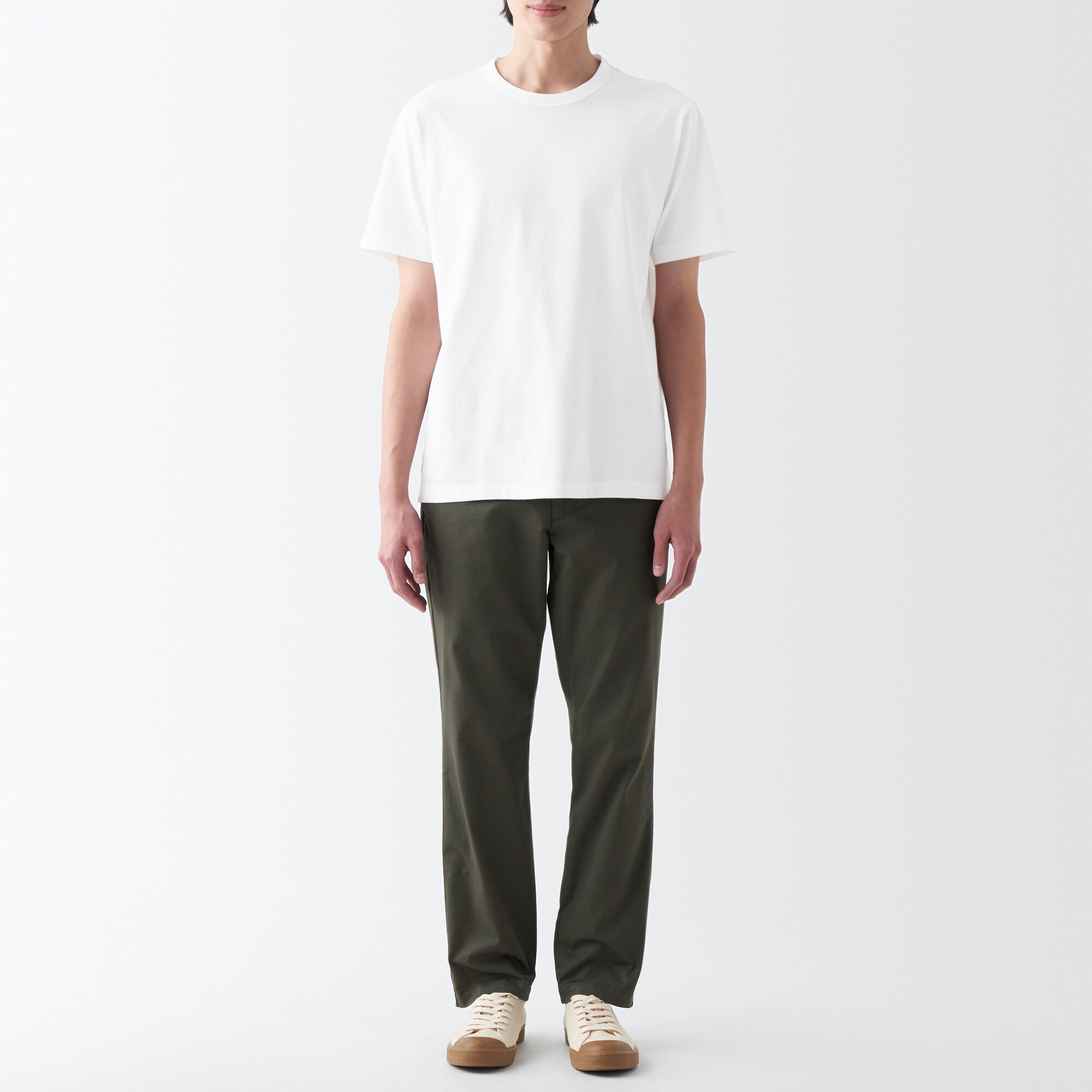 天竺編みクルーネック半袖Ｔシャツ