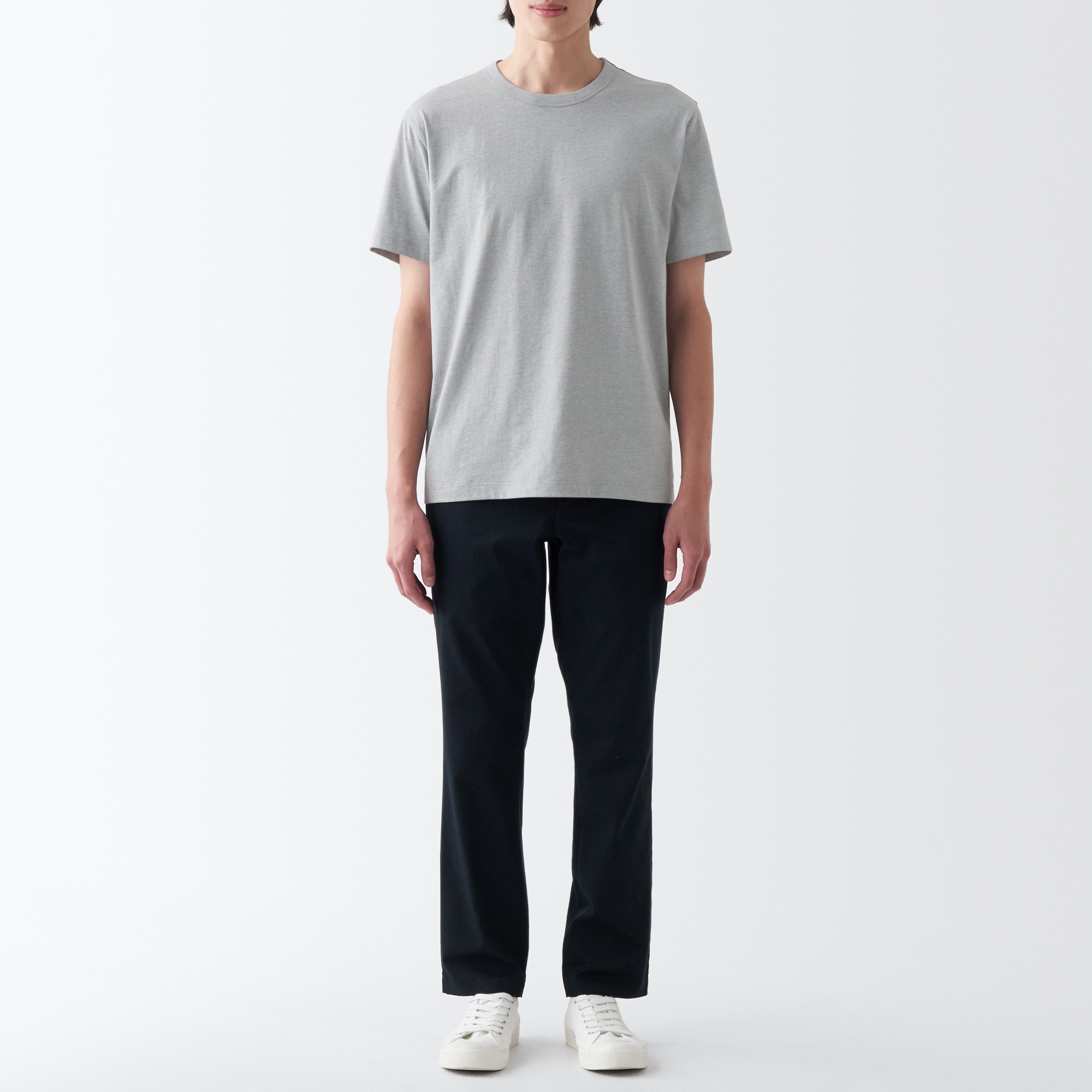 天竺編みクルーネック半袖Ｔシャツ