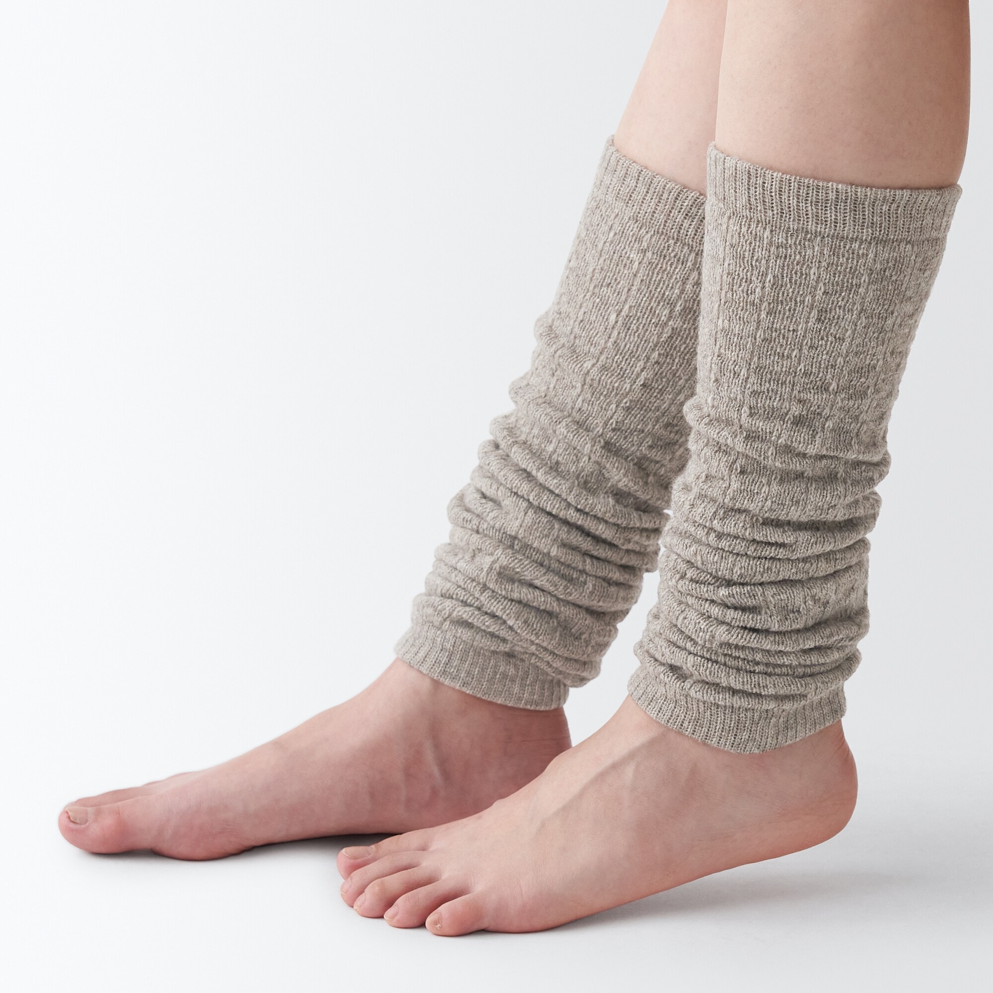 ヤク混　手にも使える　レッグウォーマー