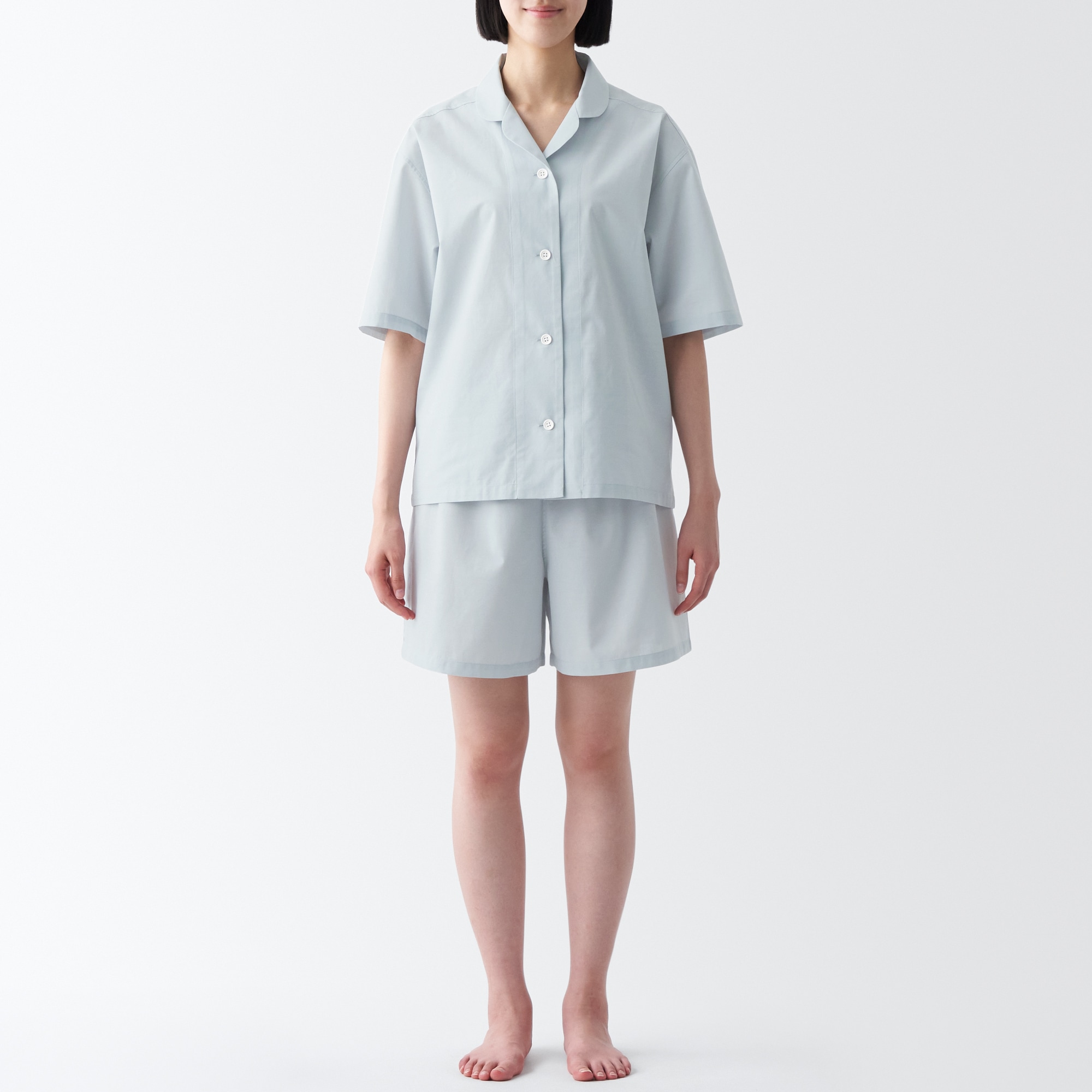 綿ブロード　半袖パジャマ