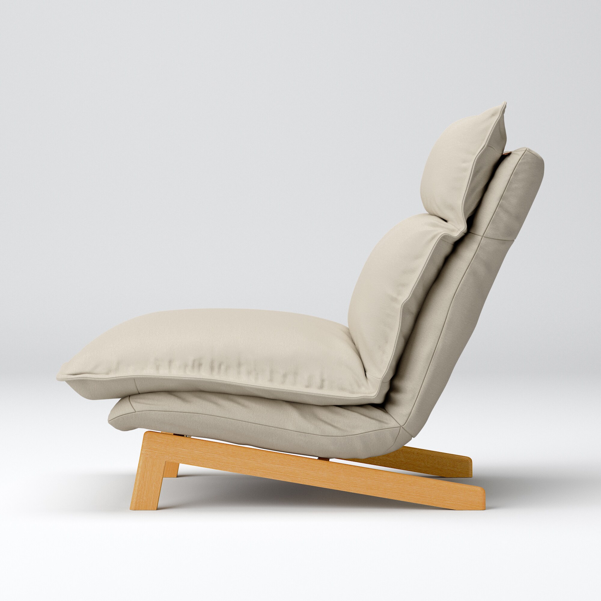 【カバー】洗いざらしの綿帆布ハイバックリクライニングソファ・１シーター用カバー