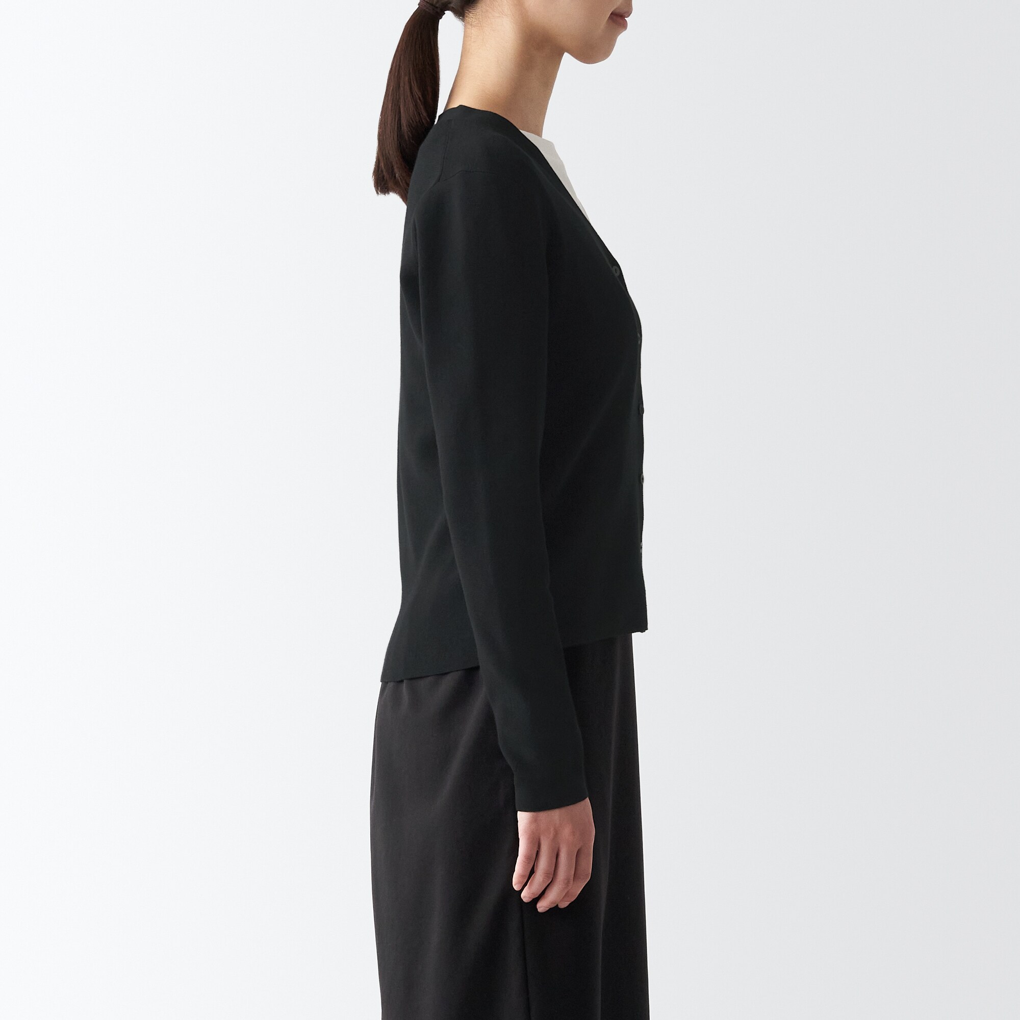 ＵＶカットリブ編みＶネックカーディガン